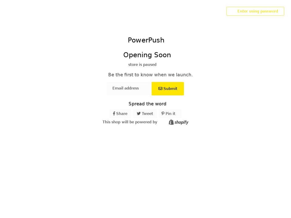 powerpushco.com shopify website screenshot