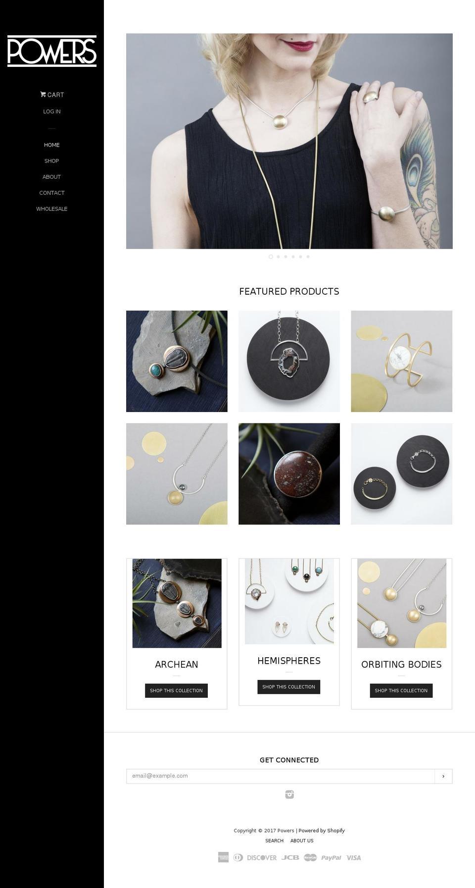 powershandcrafted.com shopify website screenshot