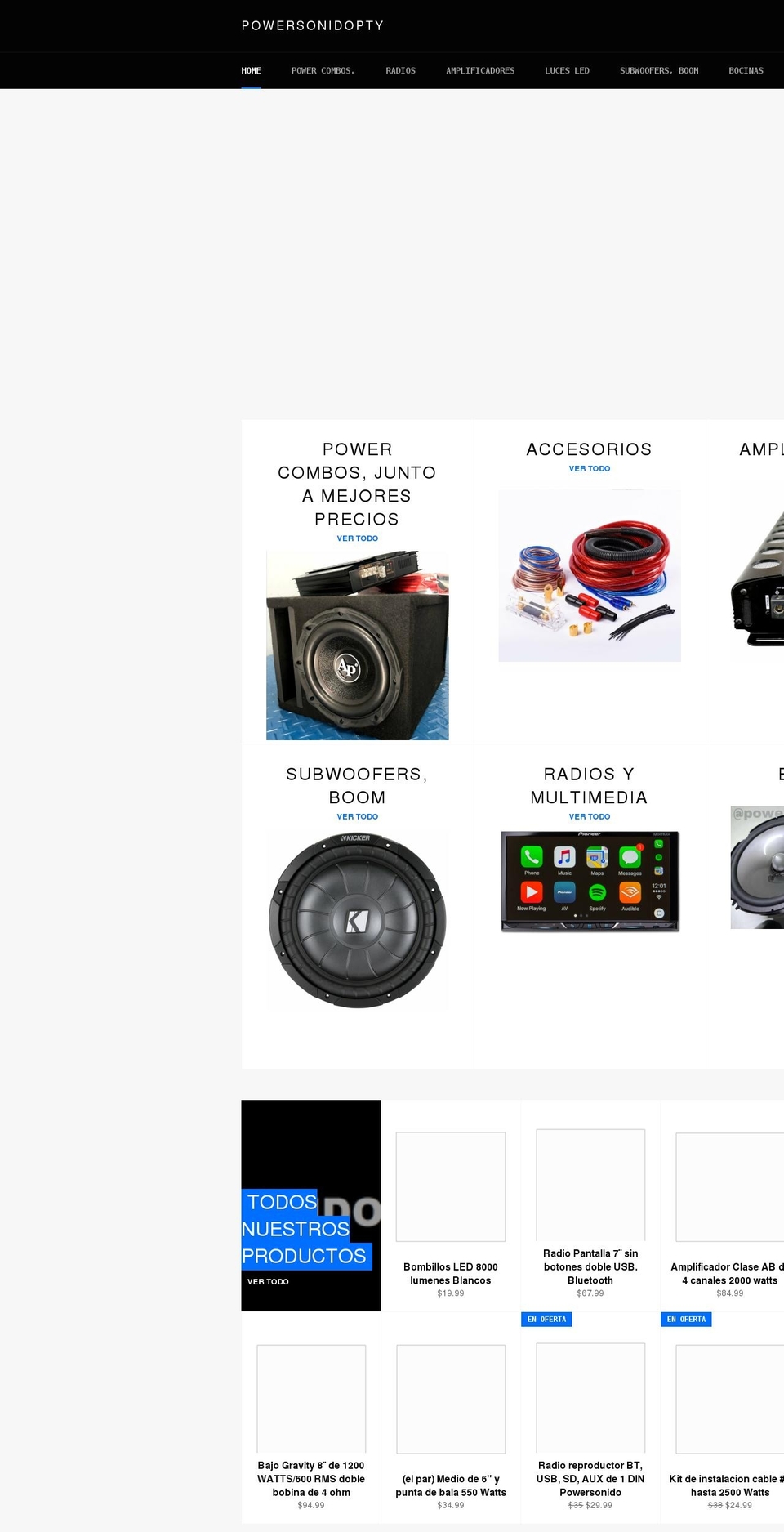 powersonidopty.com shopify website screenshot