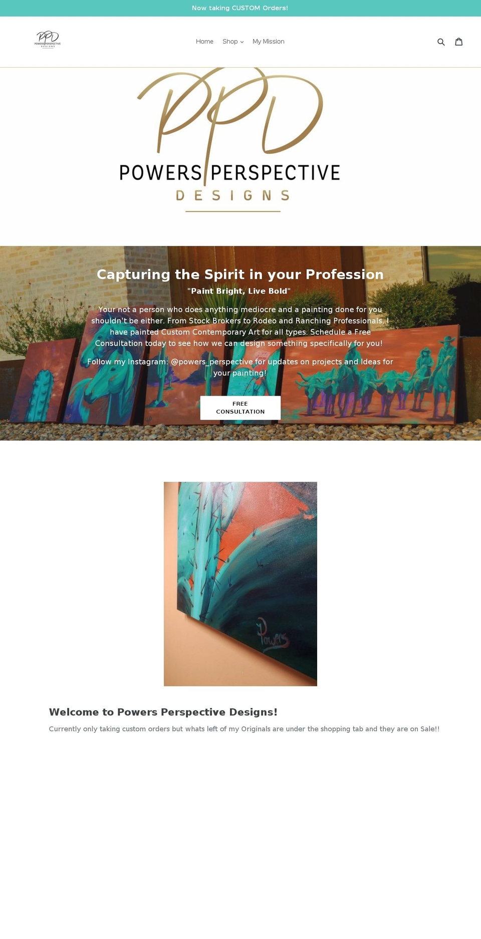 powersperspectivedesigns.net shopify website screenshot
