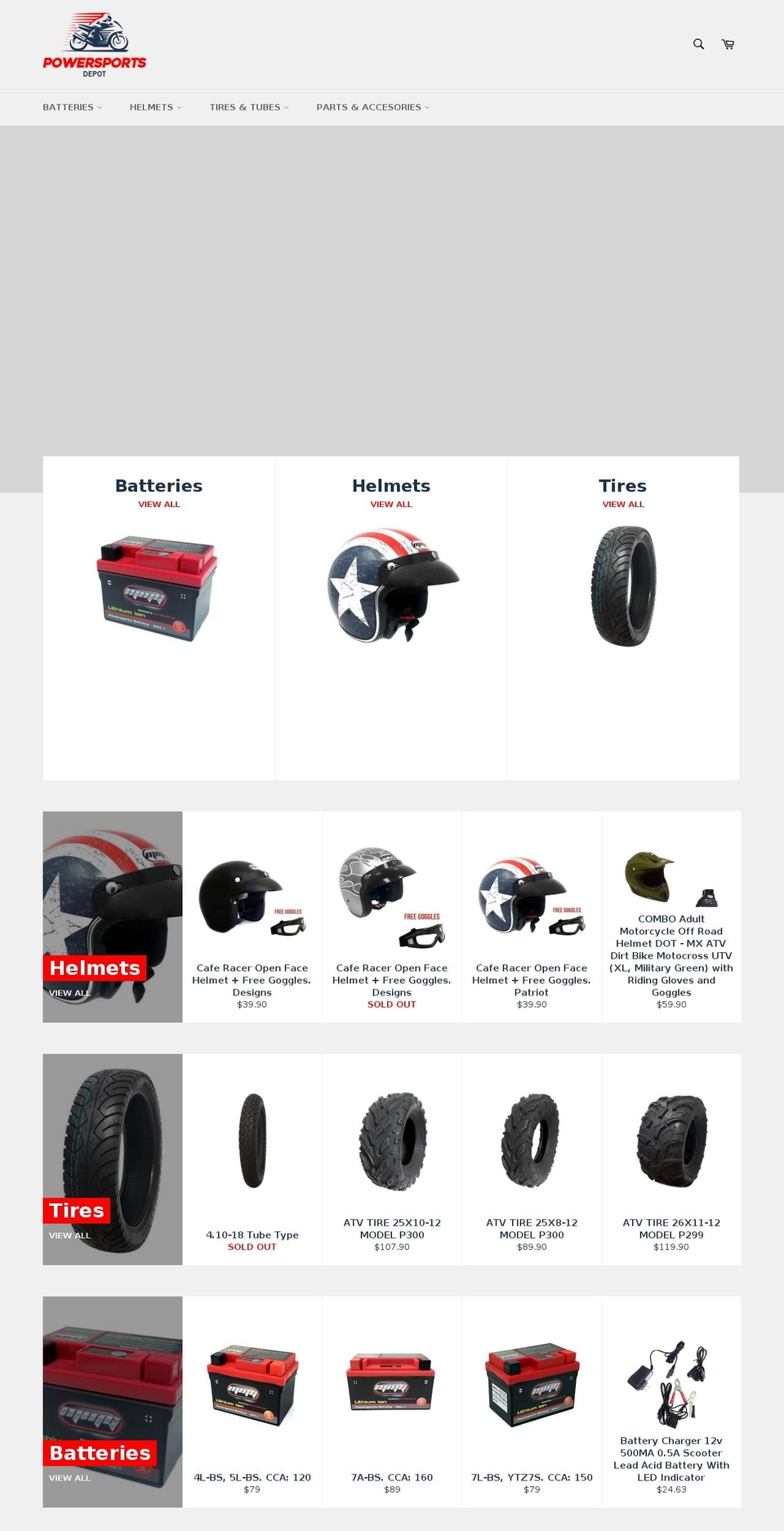 powersportsdepot.us shopify website screenshot