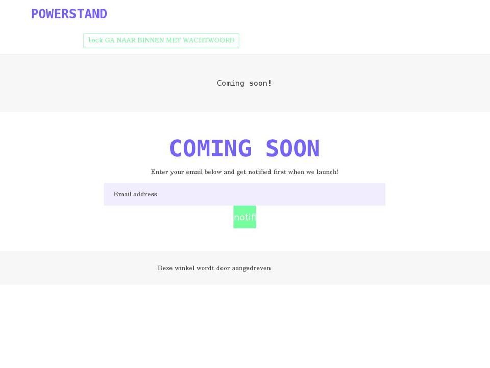 powerstand.nl shopify website screenshot