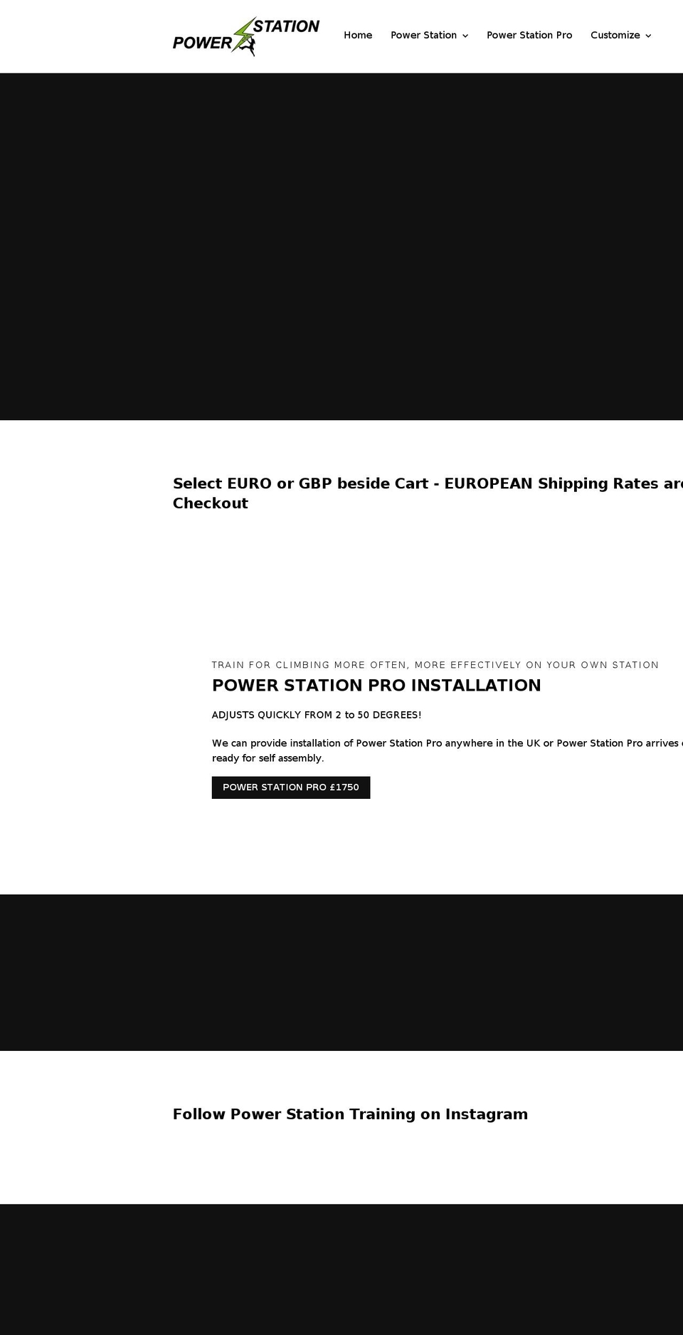 powerstationtraining.com — Shopify storefront screenshot