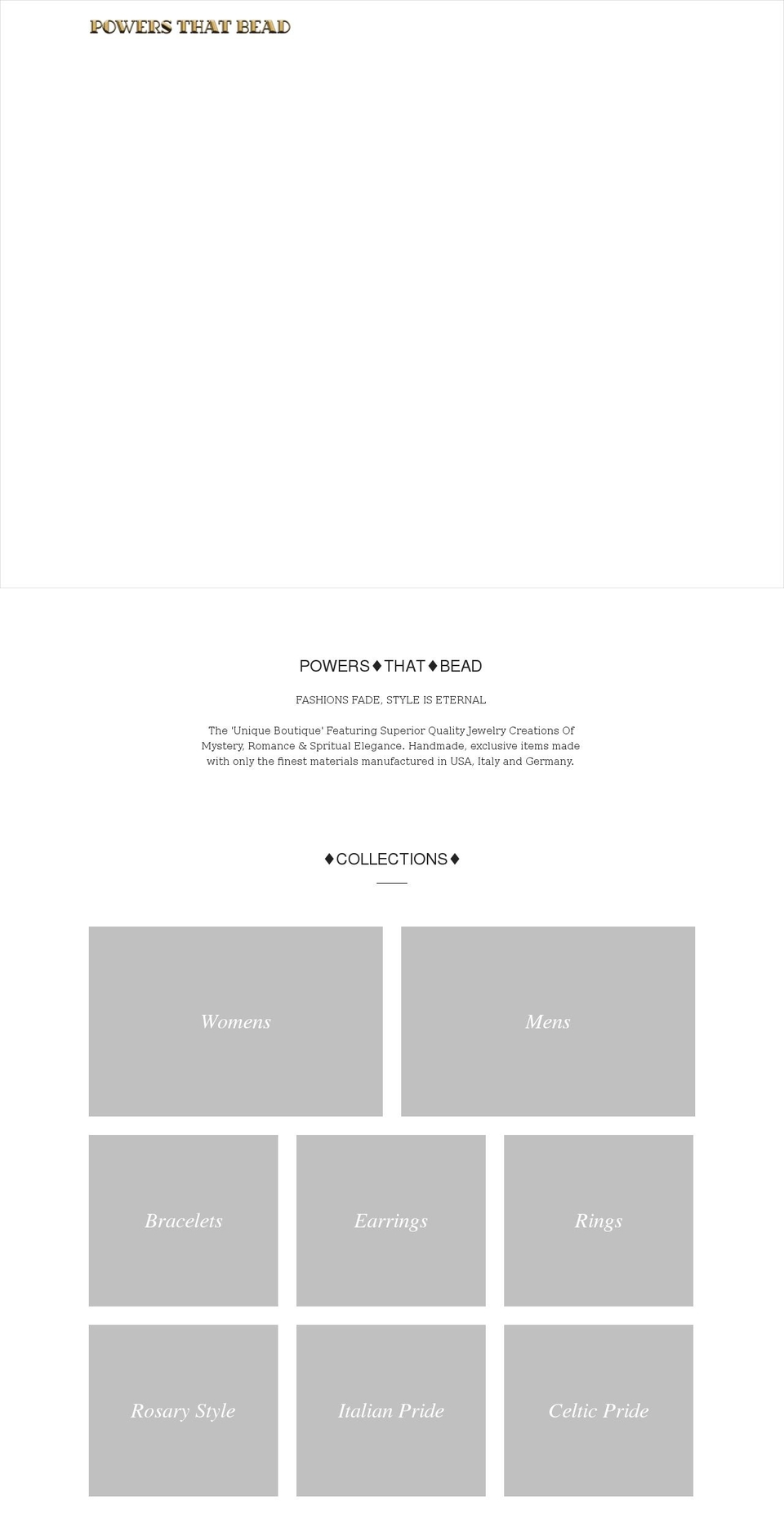 powersthatbead.com shopify website screenshot