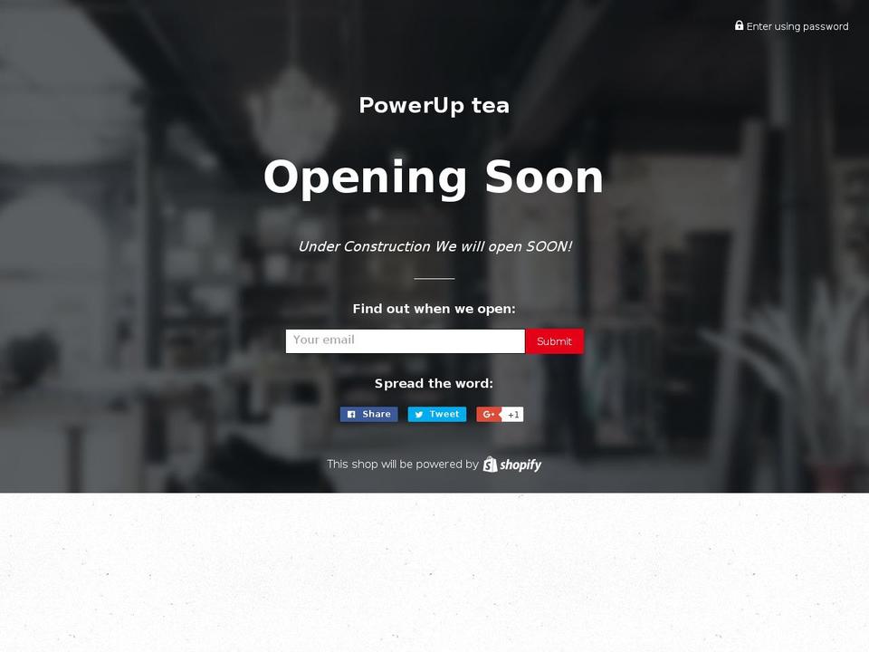 poweruptea.com shopify website screenshot