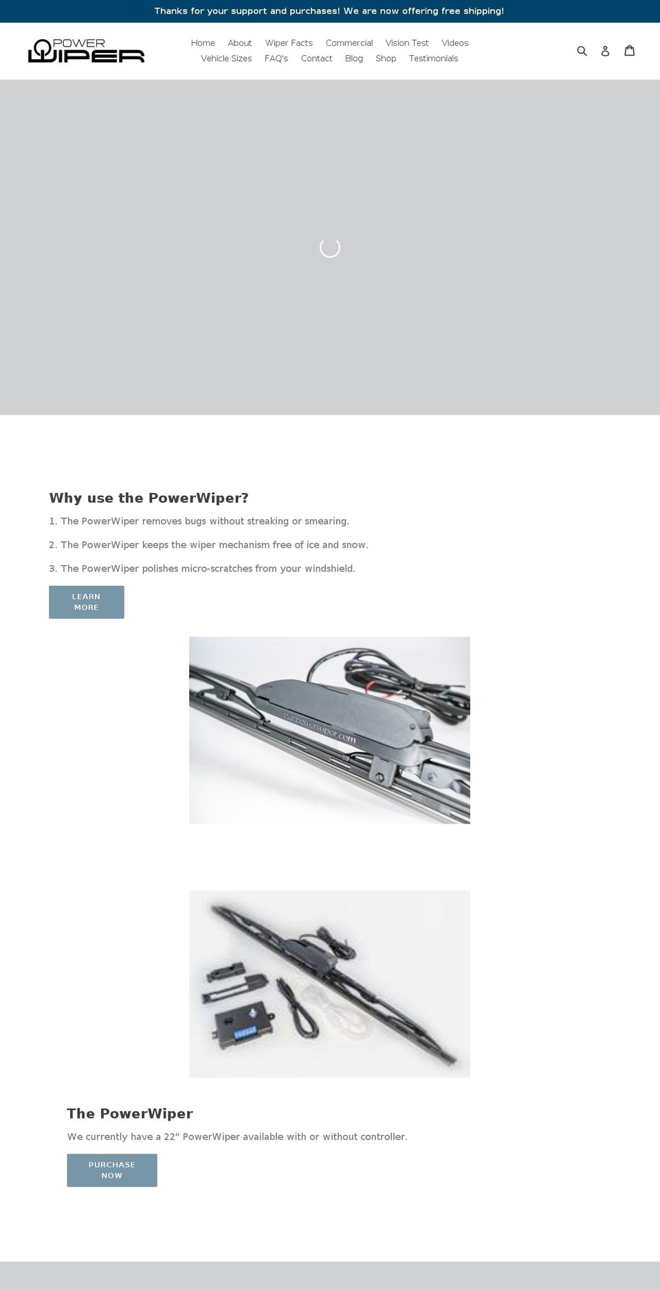 powerwiper.com shopify website screenshot