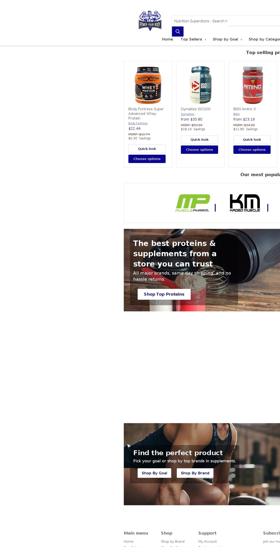 poweryourbody.com — Shopify storefront screenshot
