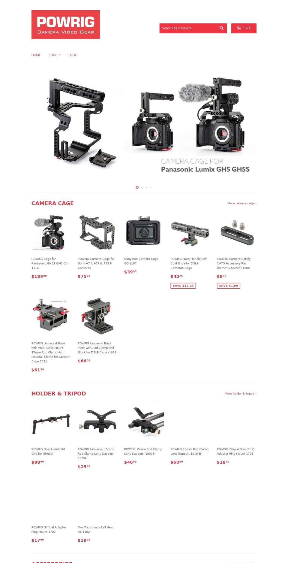 powrig.com — Shopify storefront screenshot