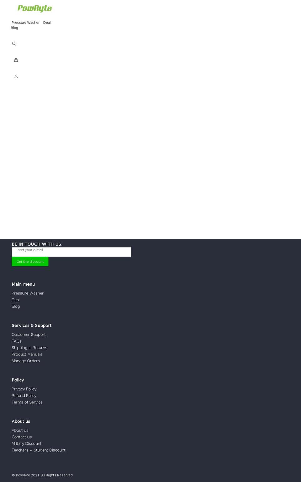 powryte.com shopify website screenshot