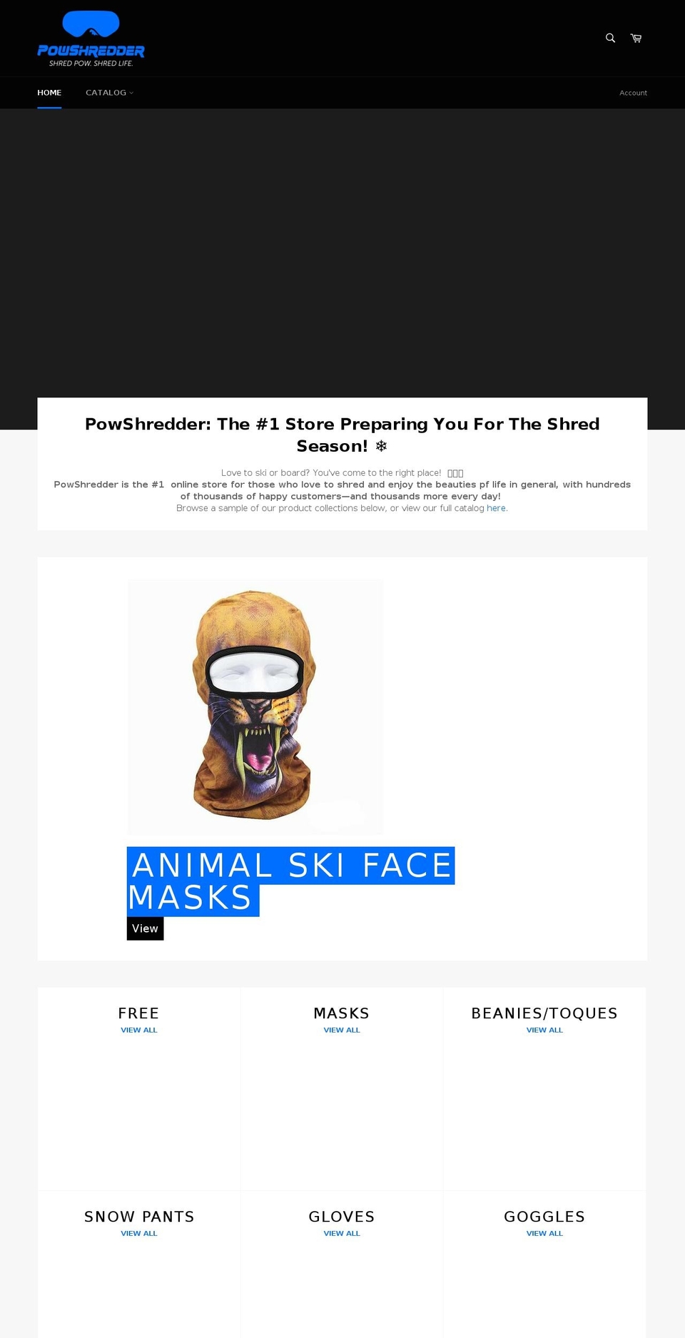 powshredder.com — Shopify storefront screenshot