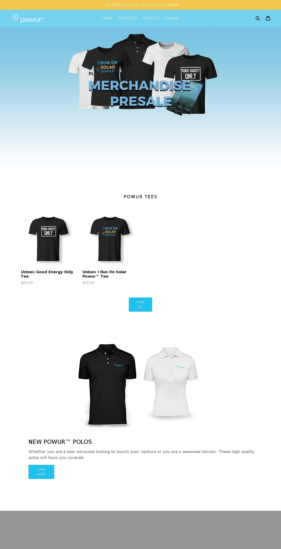 powurstore.com — Shopify storefront screenshot