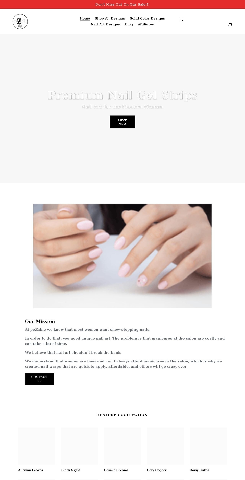 pozable.com shopify website screenshot