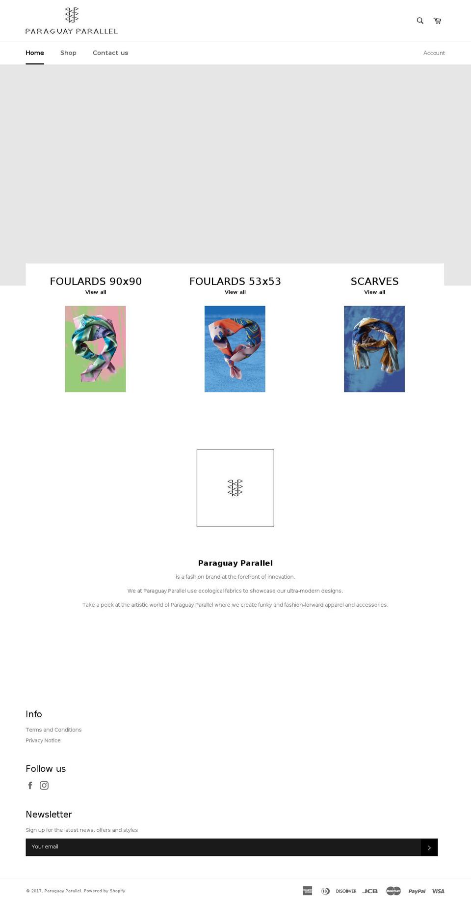 pparallel.com shopify website screenshot