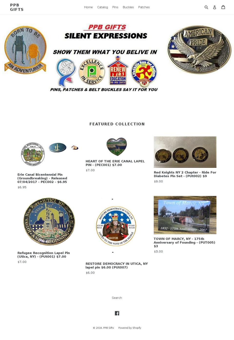 ppbgifts.com shopify website screenshot