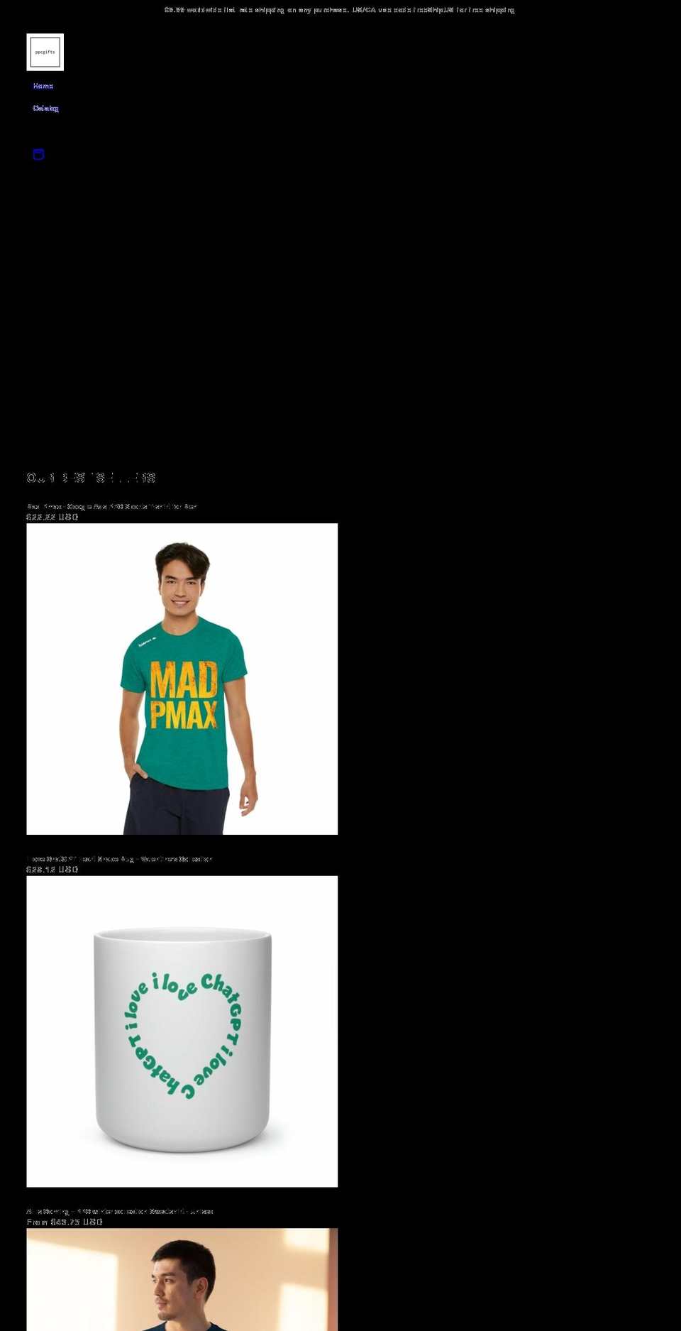ppcgifts.com shopify website screenshot