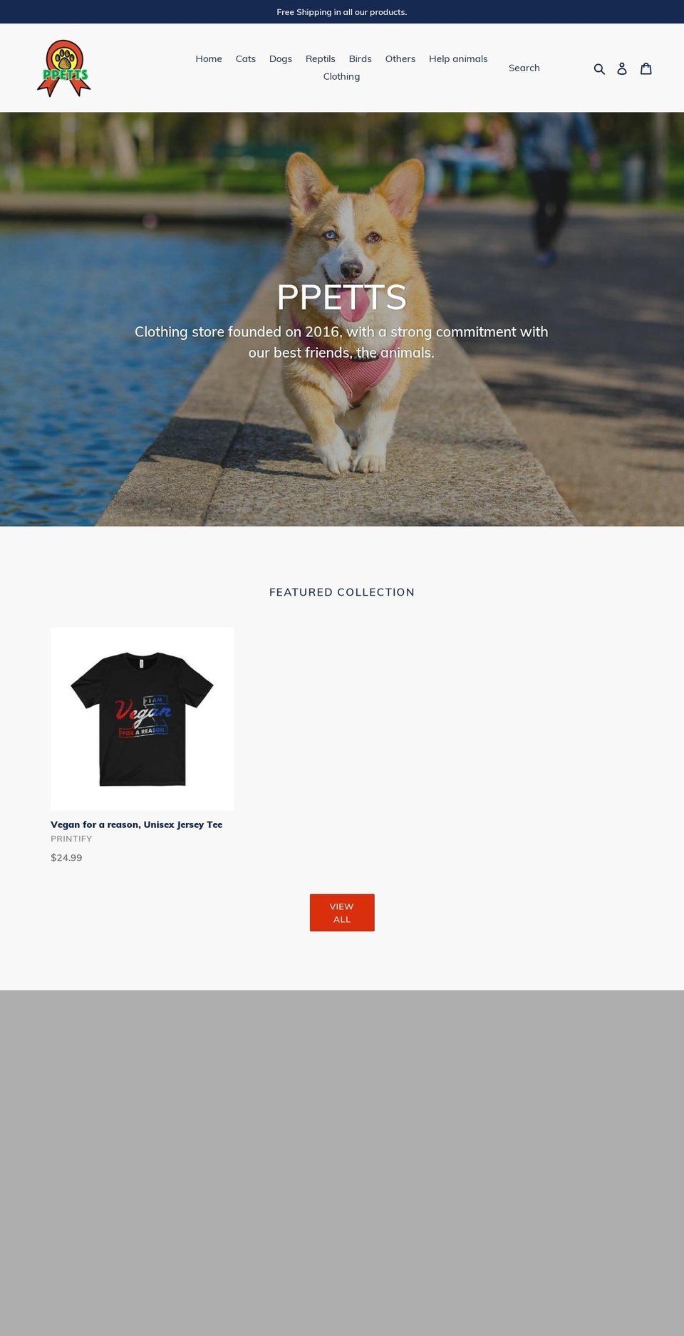 ppetts.com — Shopify storefront screenshot