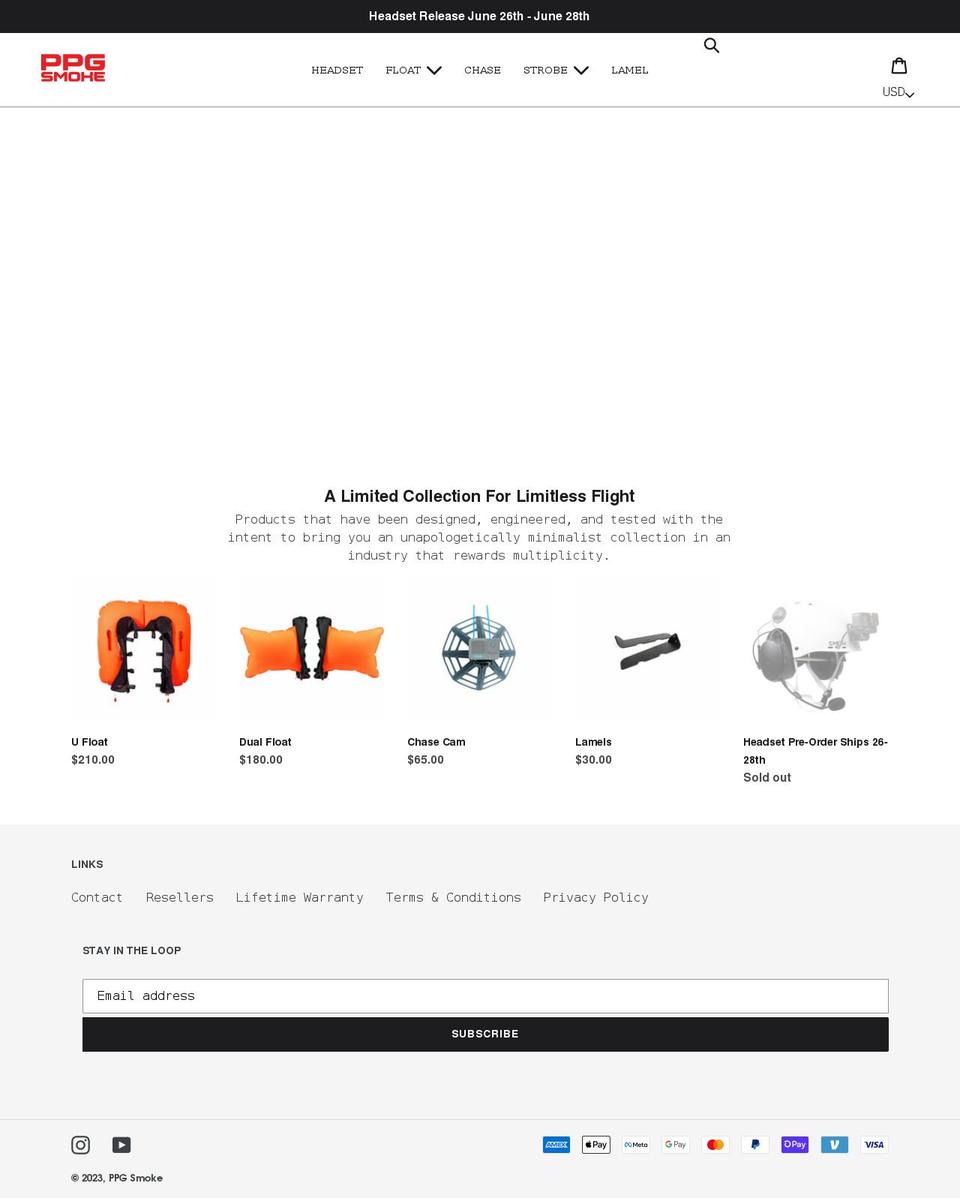 ppgsmoke.com shopify website screenshot
