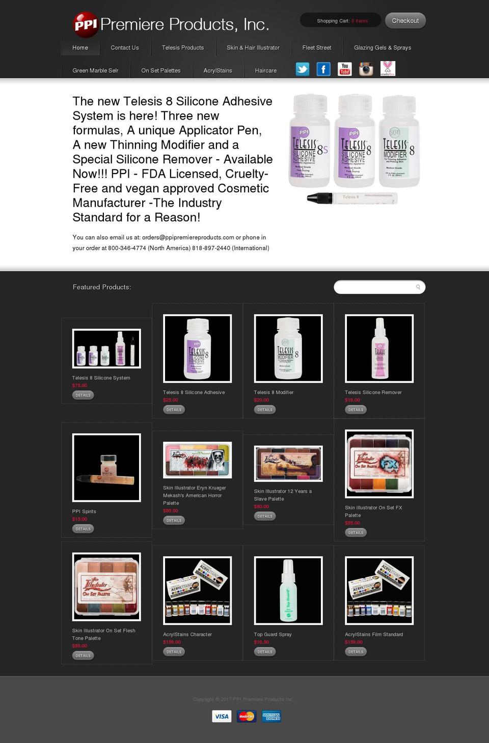 ppipremiereproducts.com shopify website screenshot