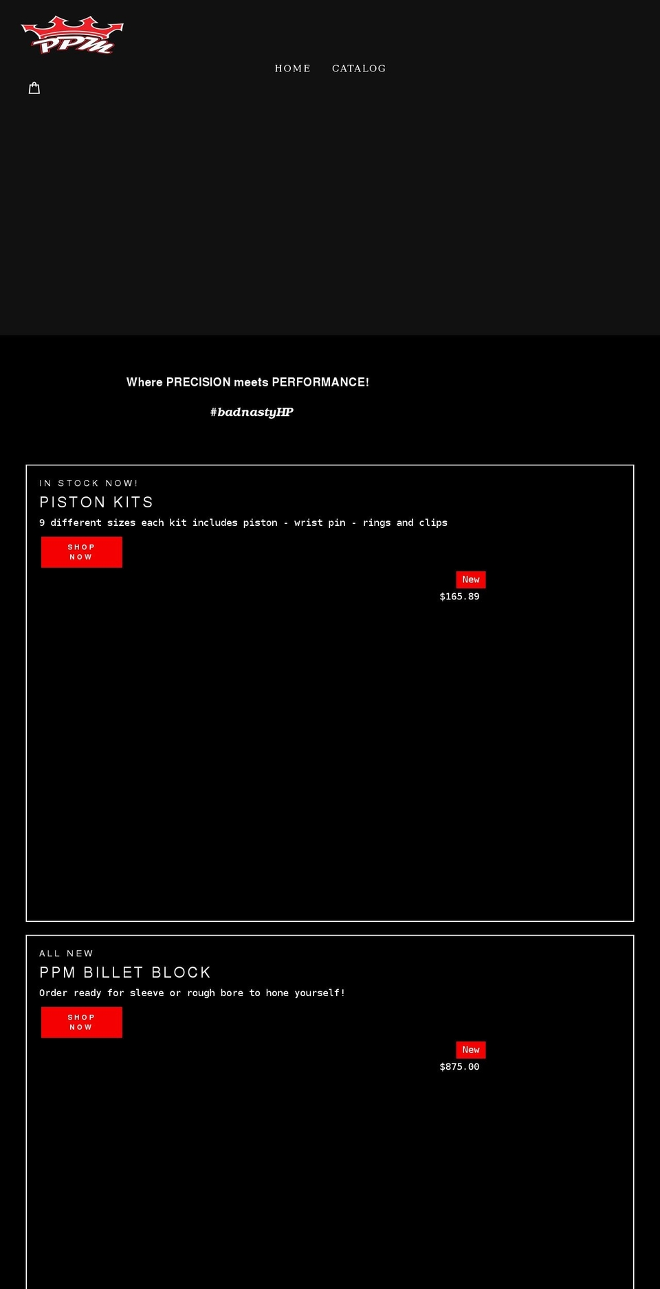 ppmmotorsports.com shopify website screenshot