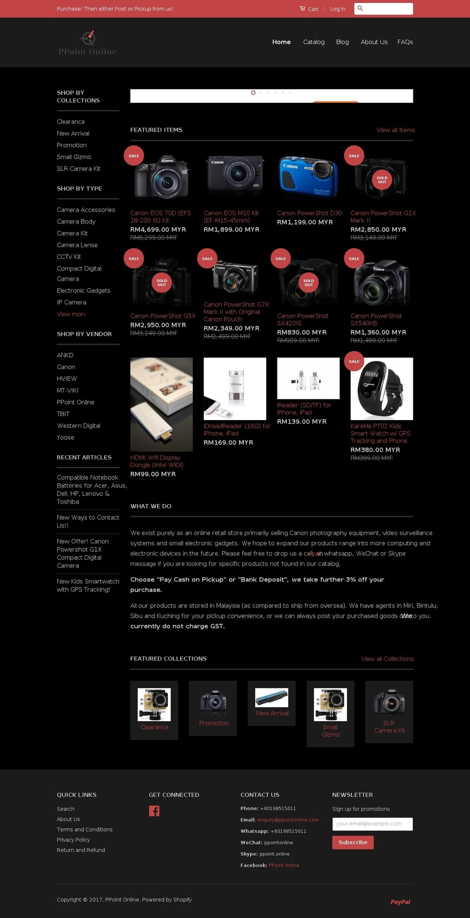 ppointonline.com shopify website screenshot