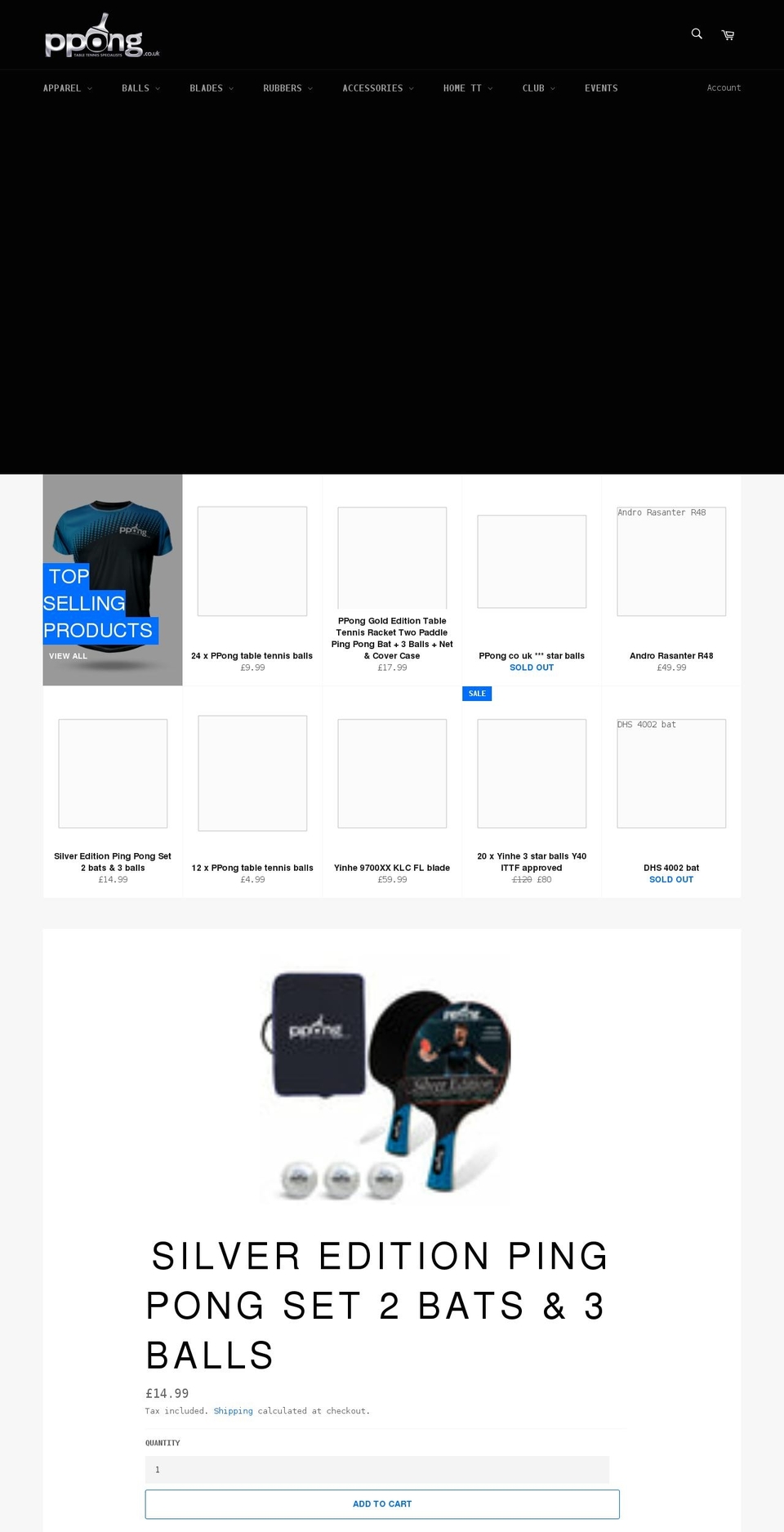 ppong.co.uk shopify website screenshot