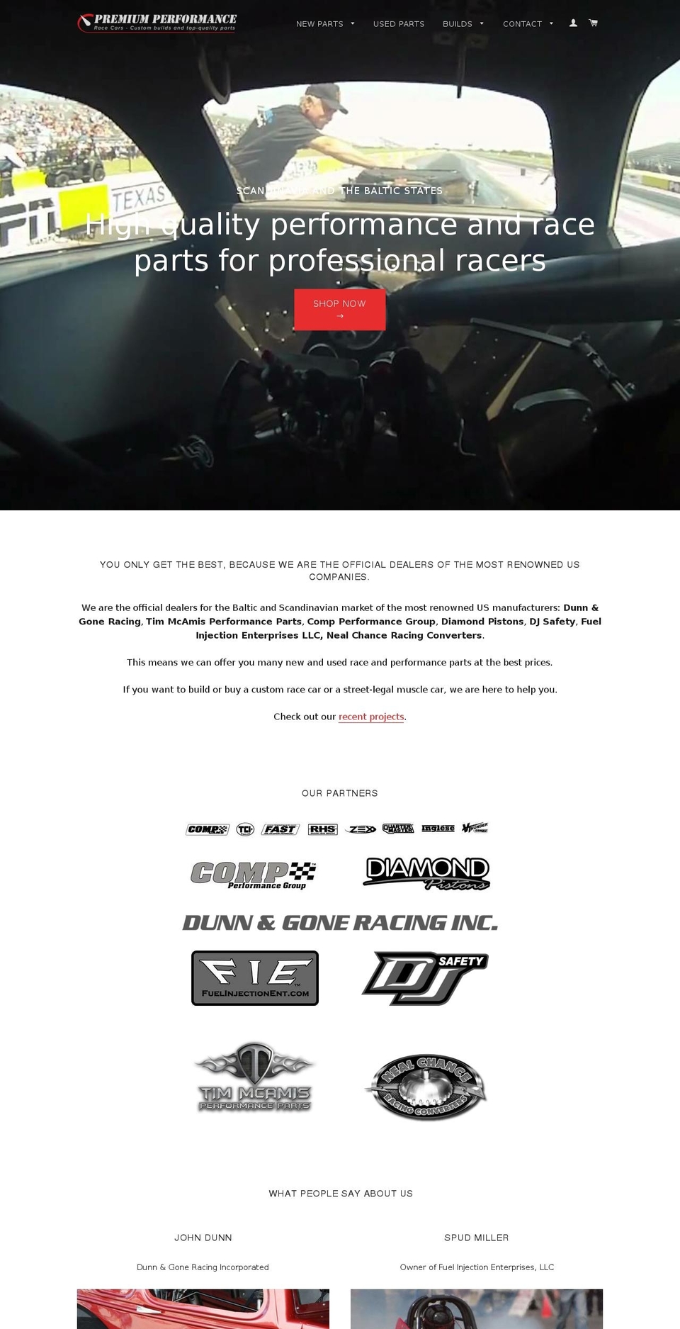 ppracecars.com — Shopify storefront screenshot