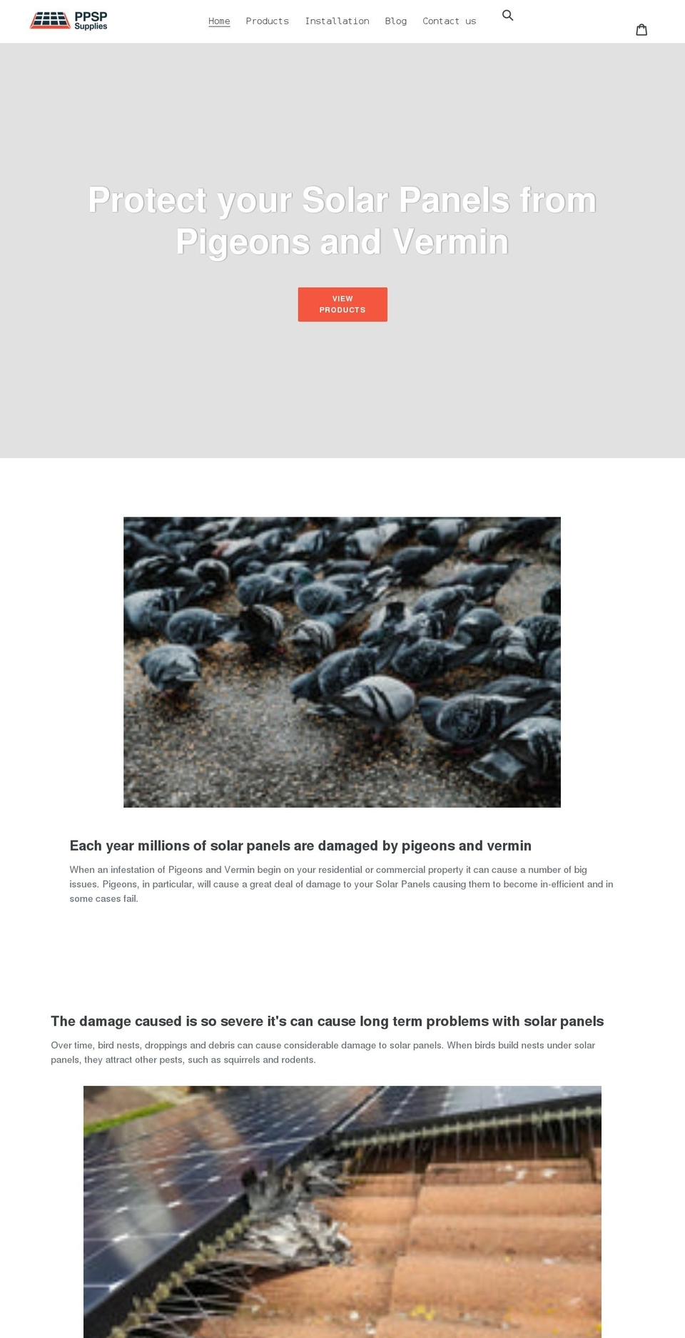 ppspsupplies.com shopify website screenshot