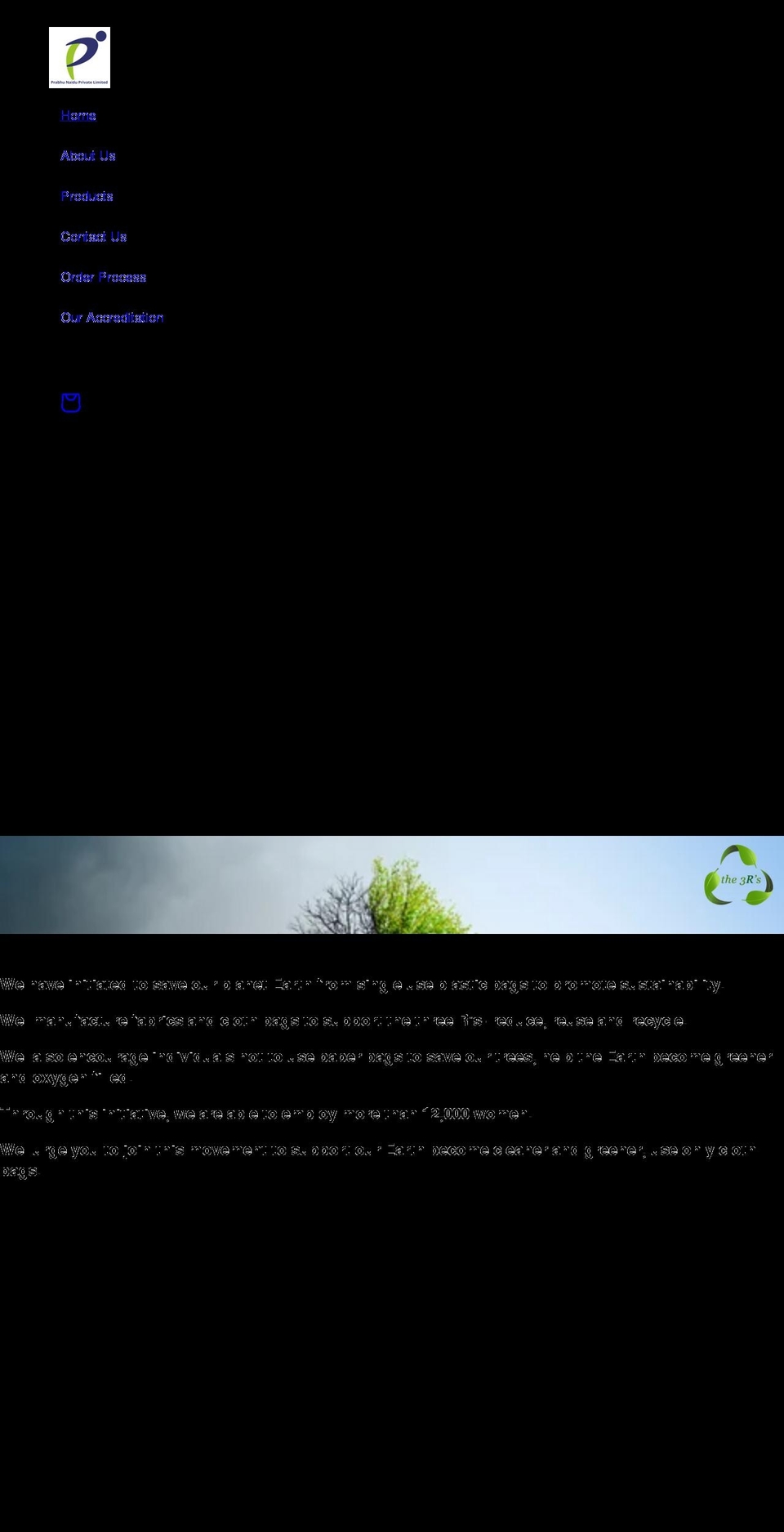 prabhunaidu.com shopify website screenshot