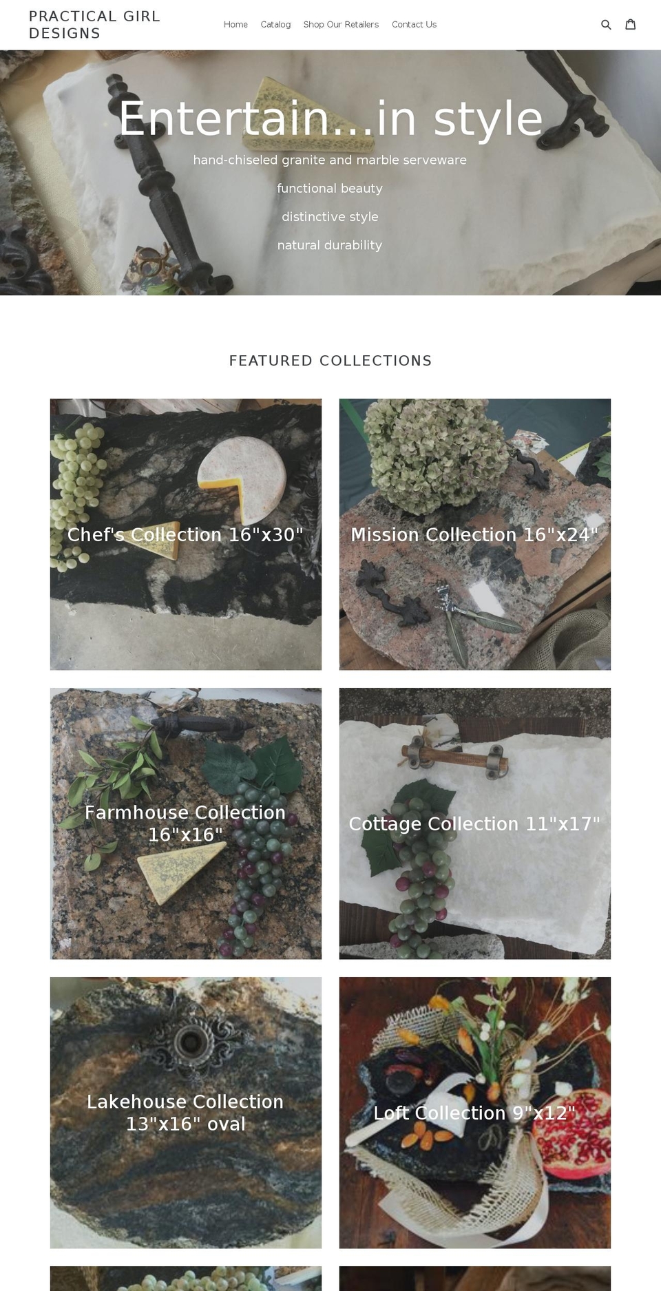 practicalgirldesigns.com — Shopify storefront screenshot