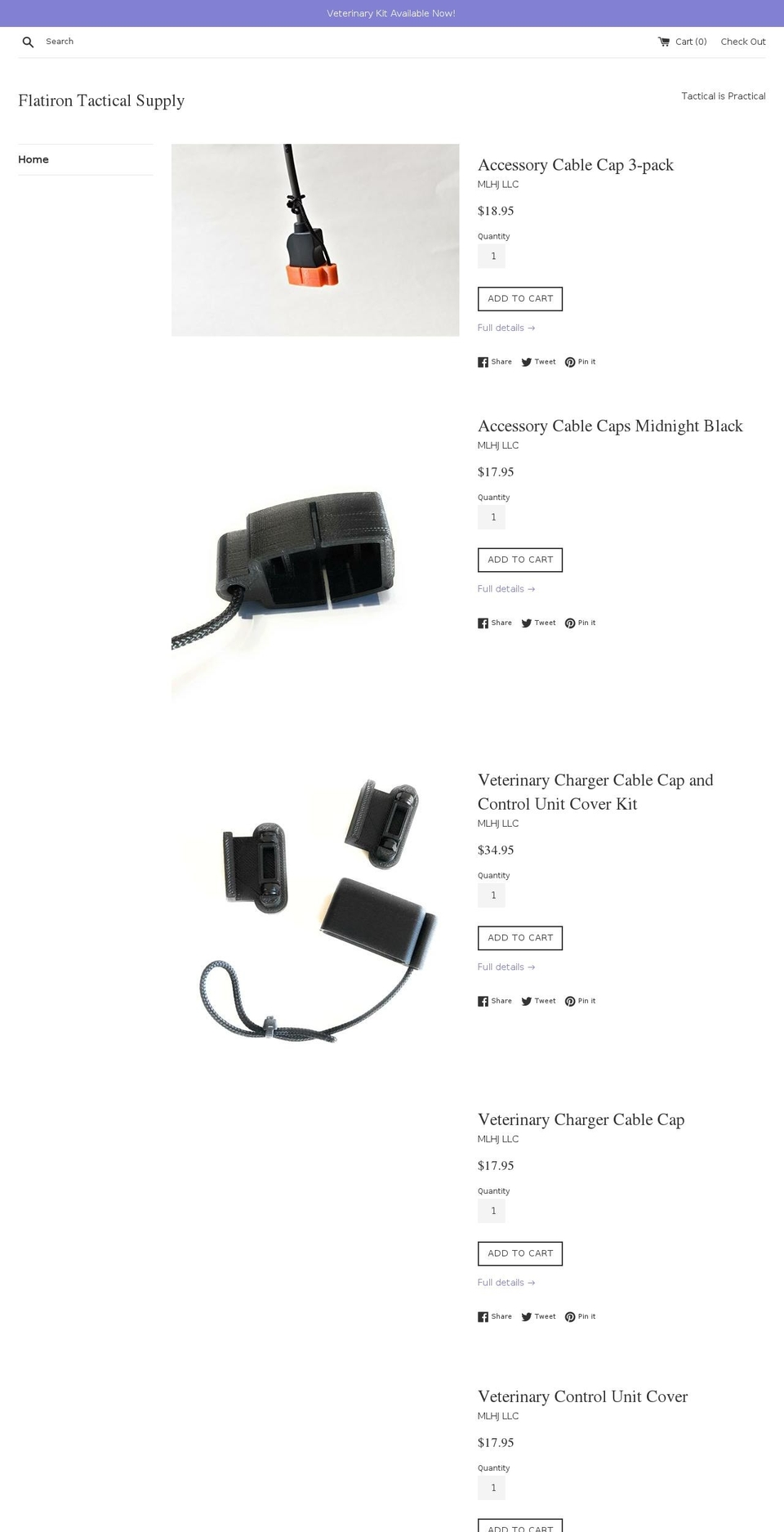 practicalistactical.com — Shopify storefront screenshot