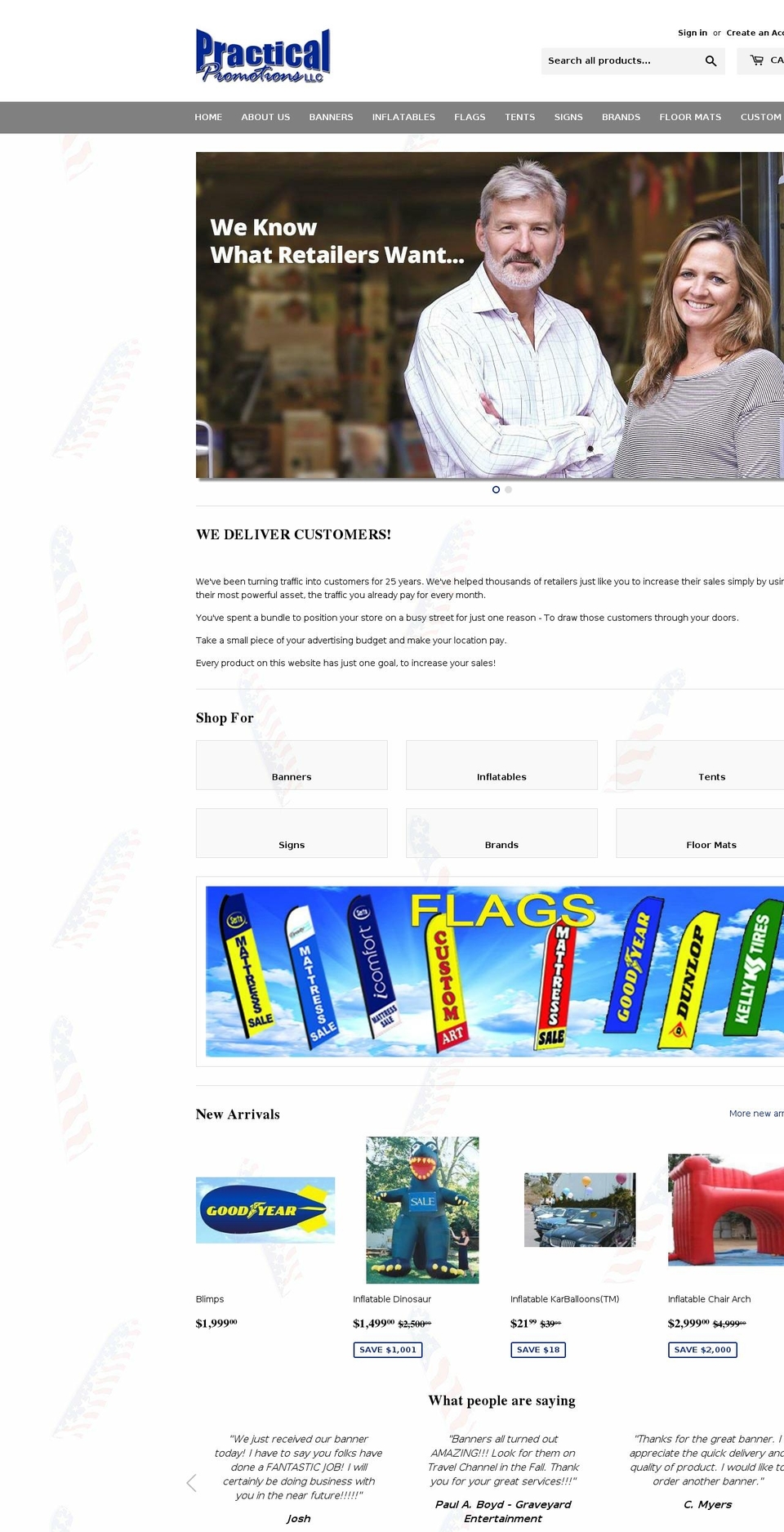 practicalpromotions.net shopify website screenshot