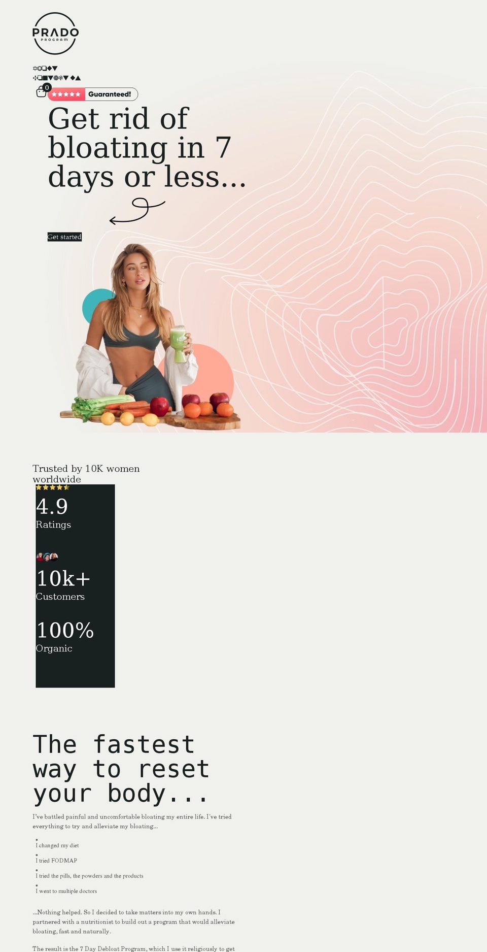 prado.fit shopify website screenshot