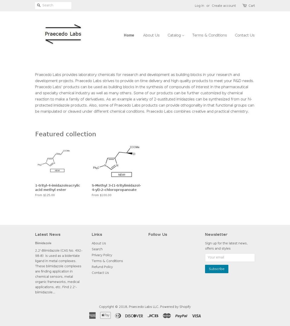 praecedolabs.com — Shopify storefront screenshot