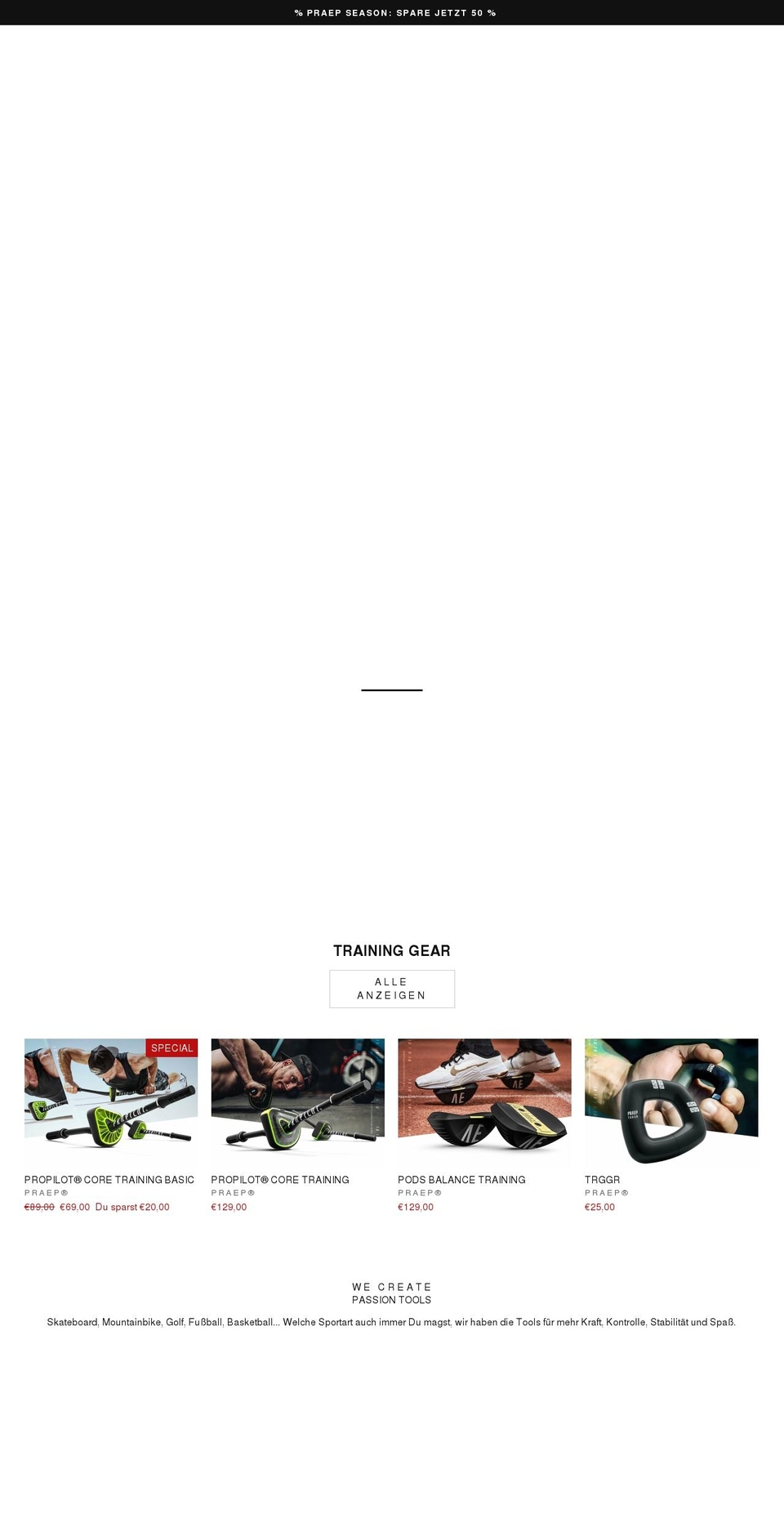 praep.com shopify website screenshot