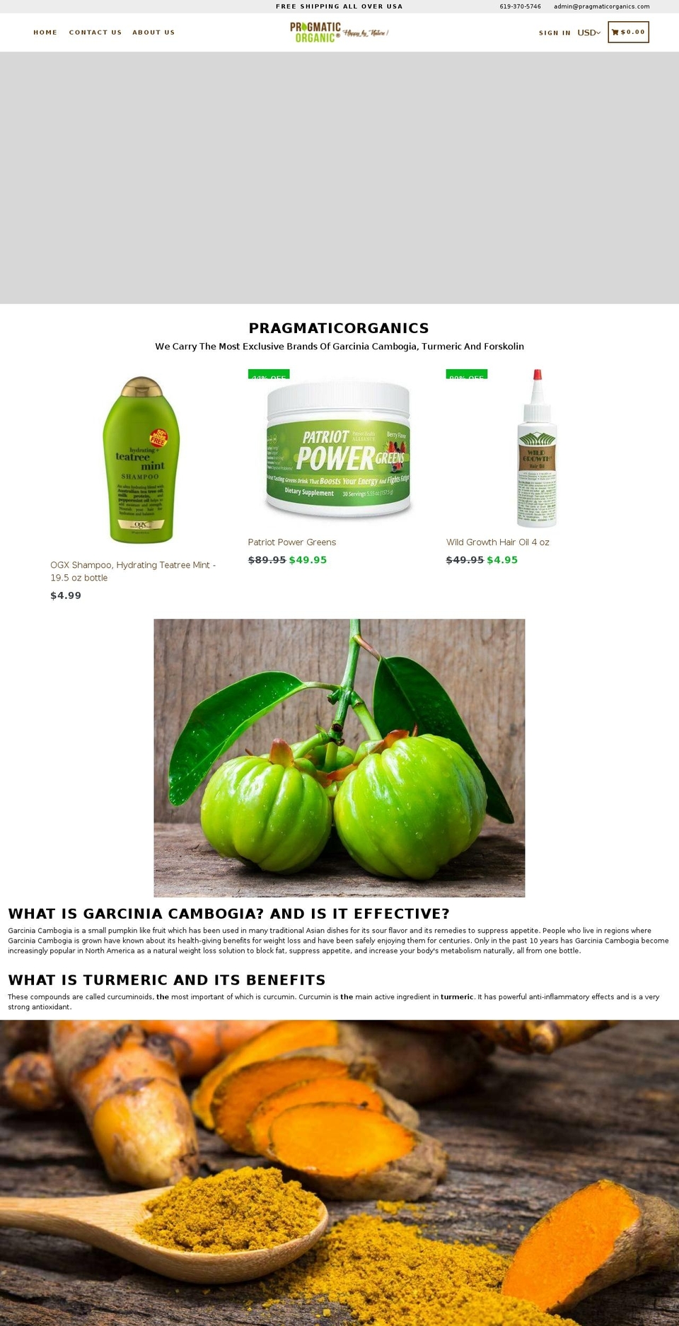 pragmaticorganics.com — Shopify storefront screenshot