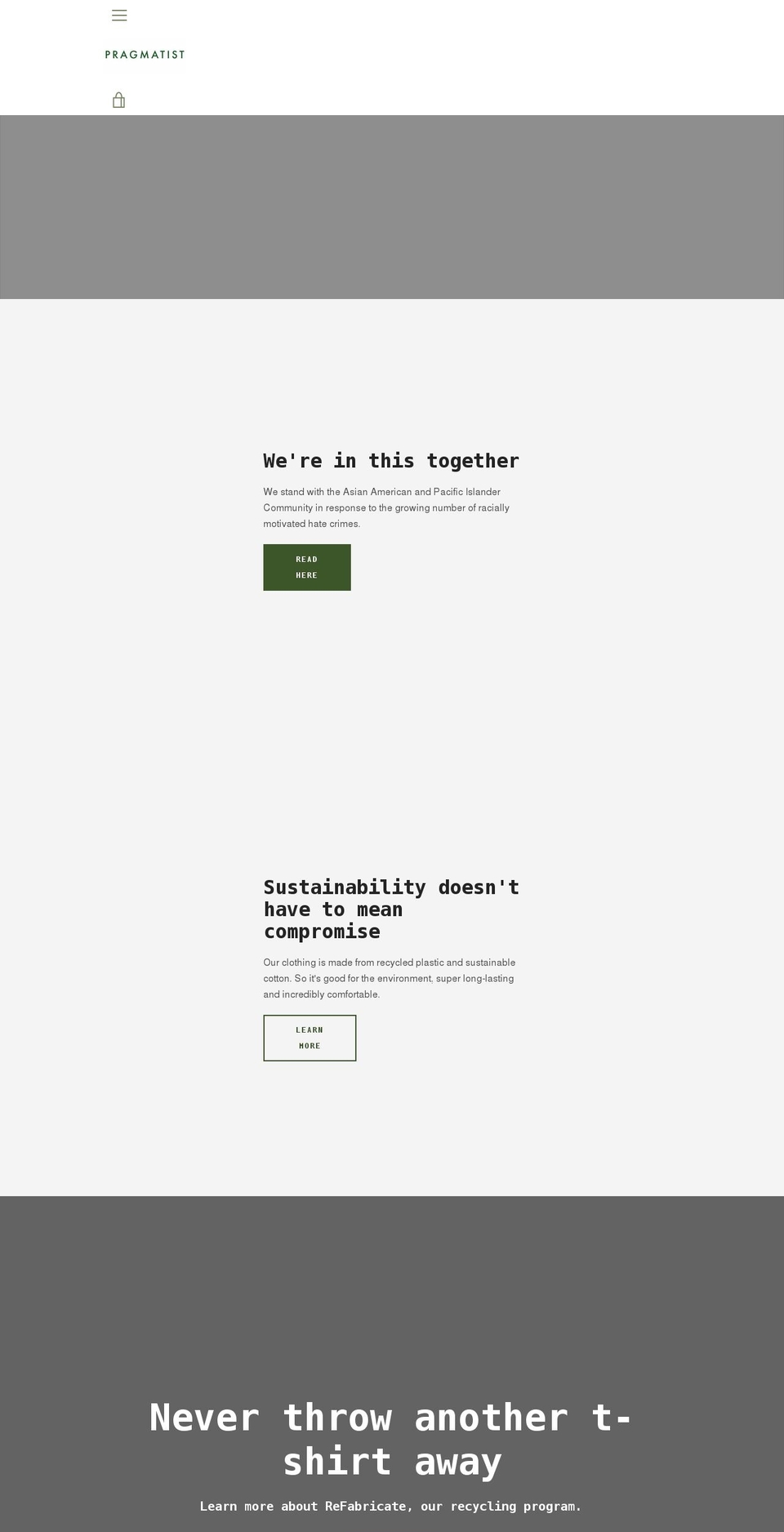 pragmatist.us shopify website screenshot