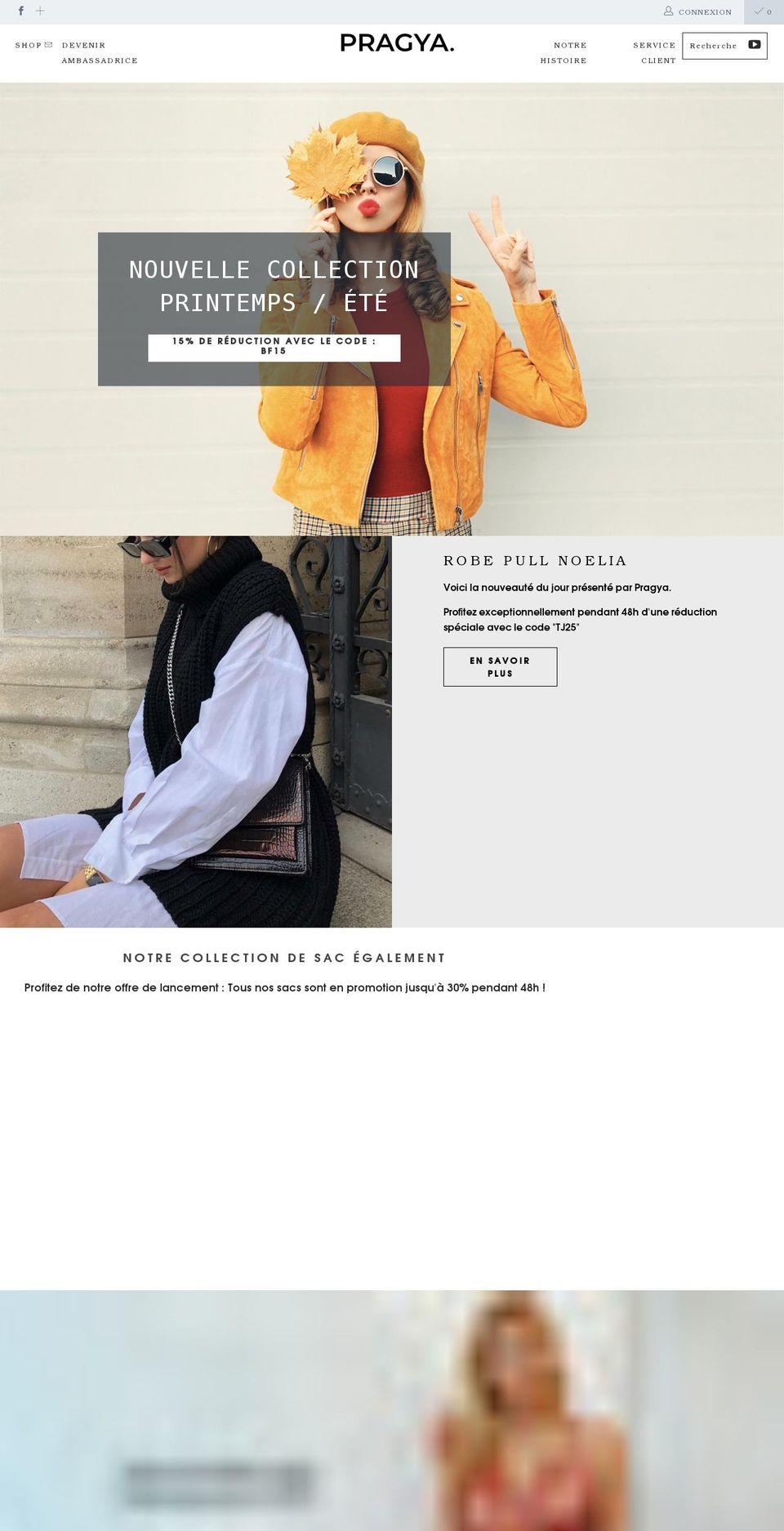 pragya.fr shopify website screenshot