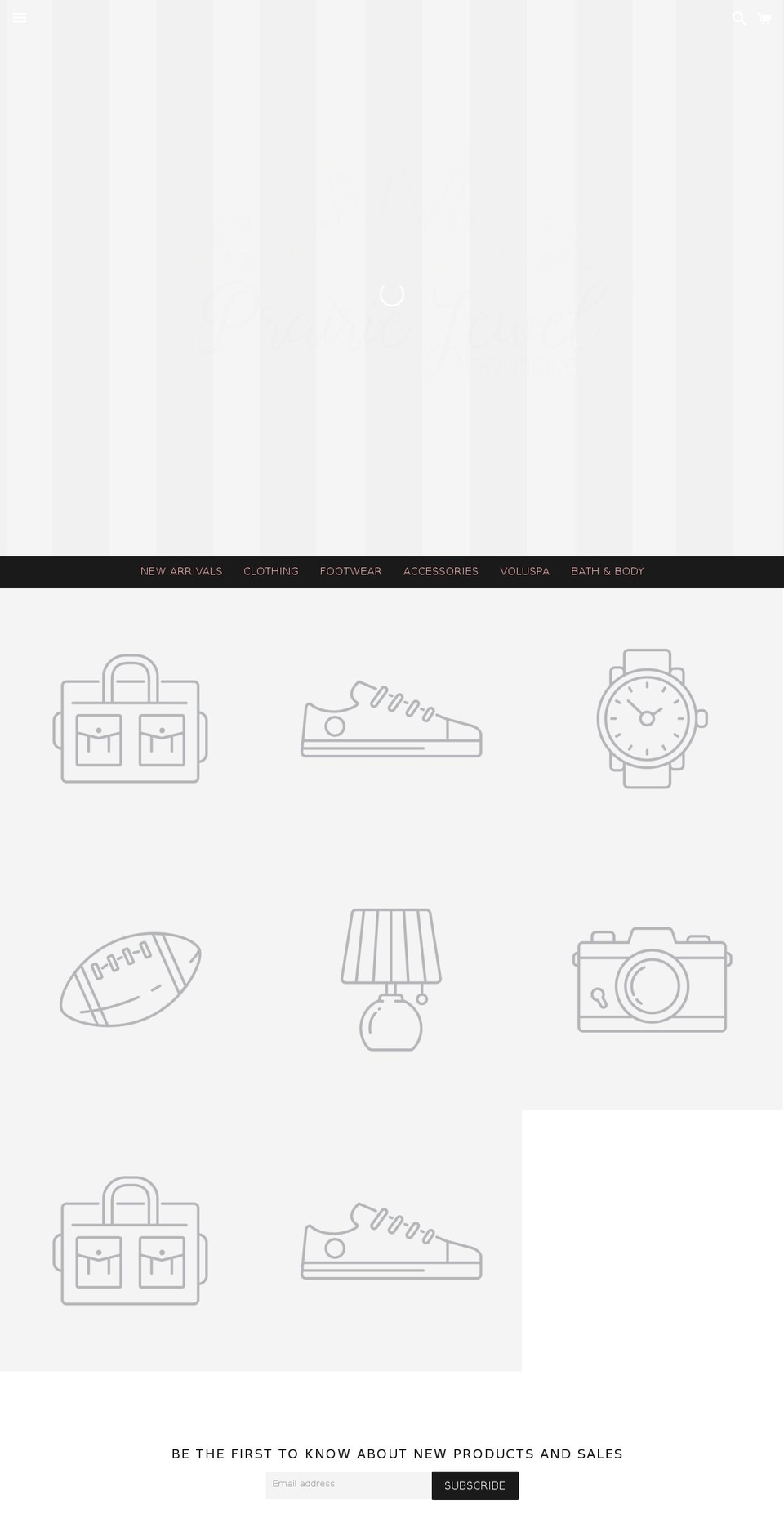 prairiejewelboutique.com shopify website screenshot