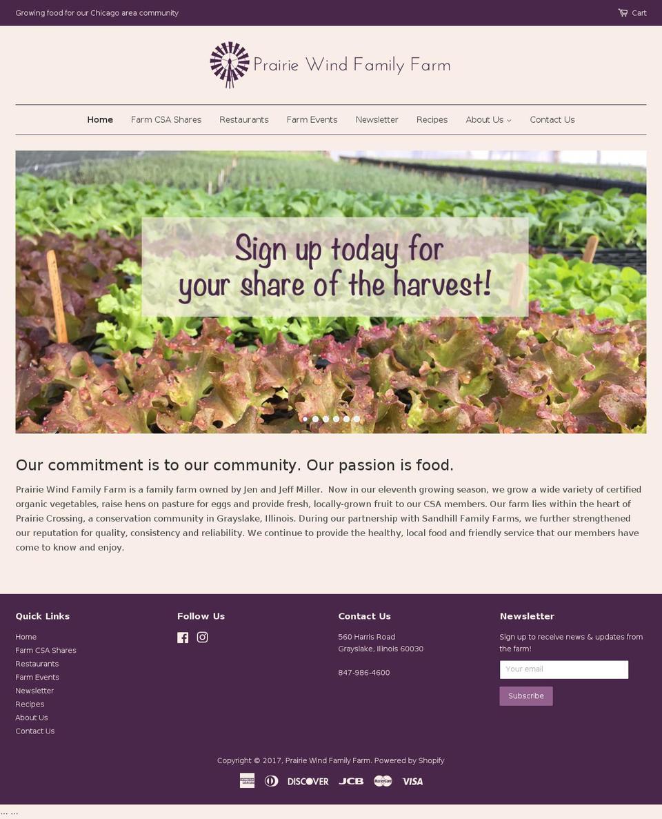 Palo Alto Shopify theme site example prairiewindfamilyfarm.com