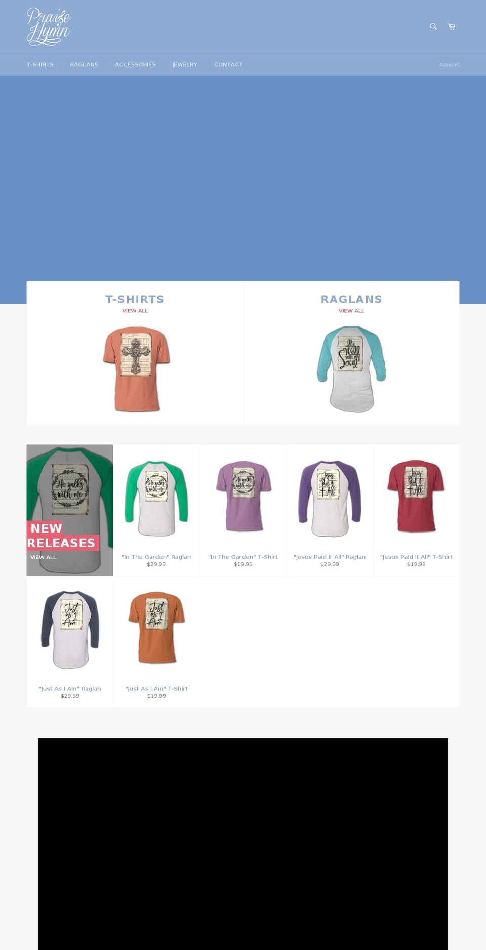 praisehymnapparel.com — Shopify storefront screenshot