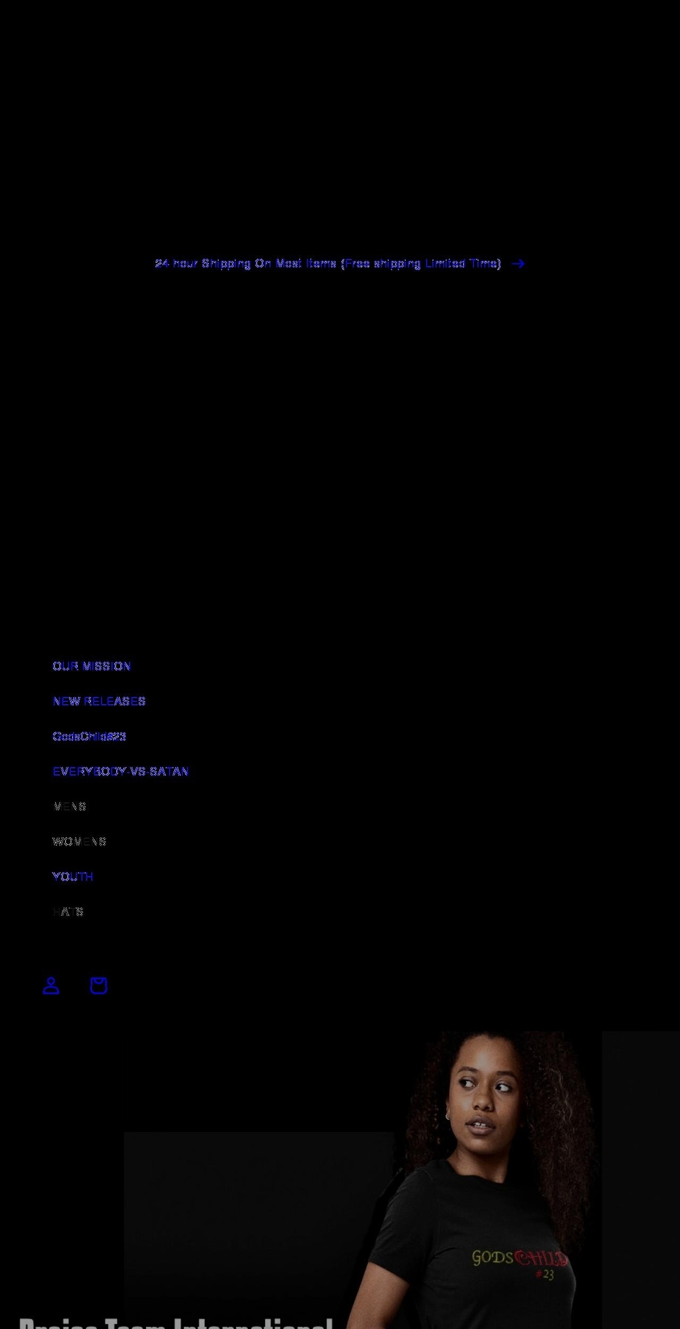 praiseteaminternational.com shopify website screenshot