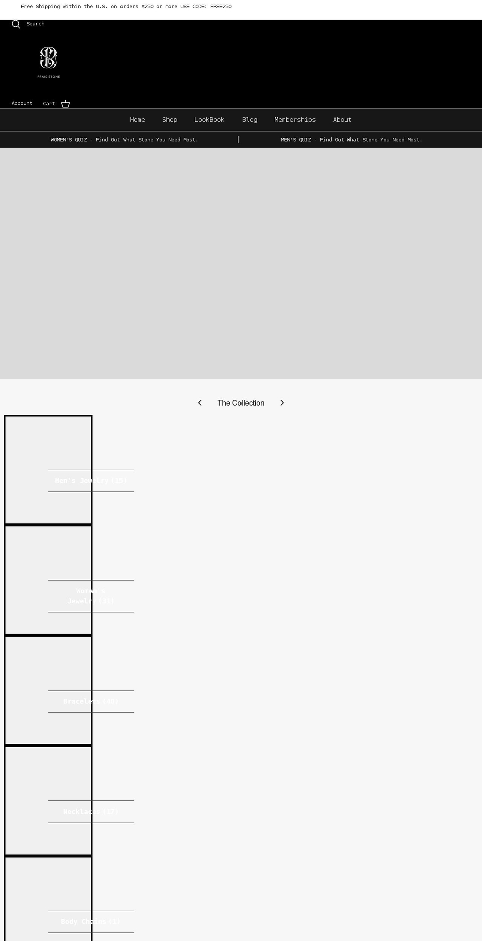 praisstone.com shopify website screenshot