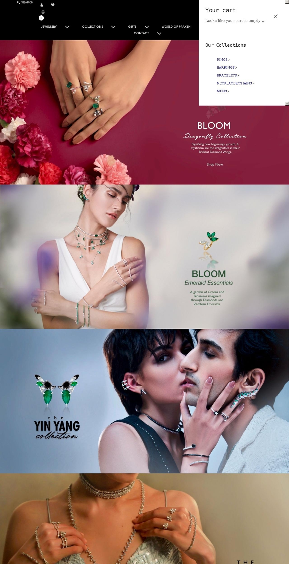 prakshi.com shopify website screenshot