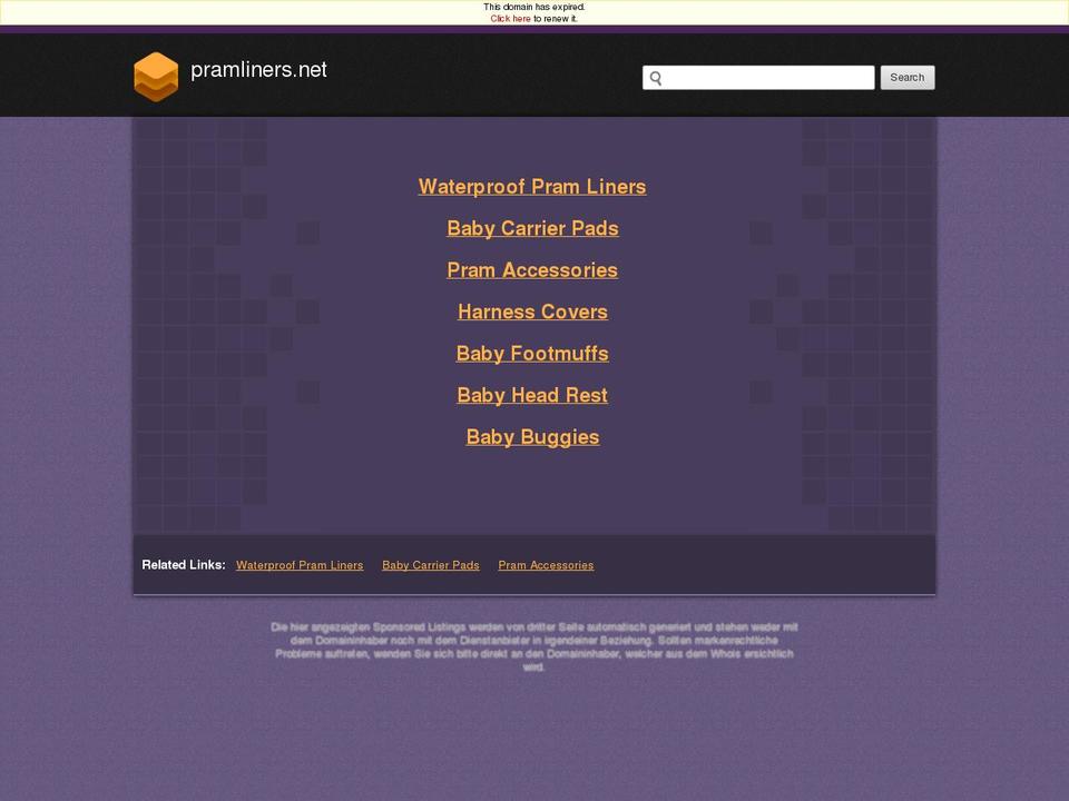 pramliners.net shopify website screenshot