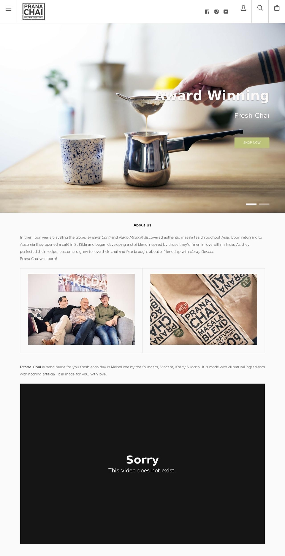 pranachai.eu shopify website screenshot