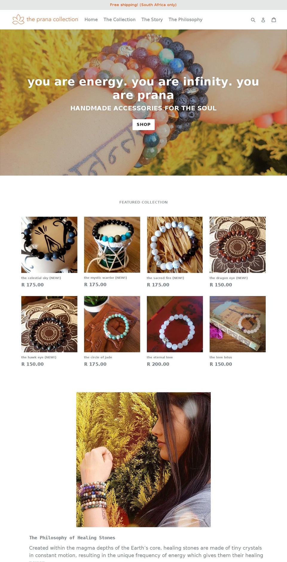 pranacollection.com — Shopify storefront screenshot