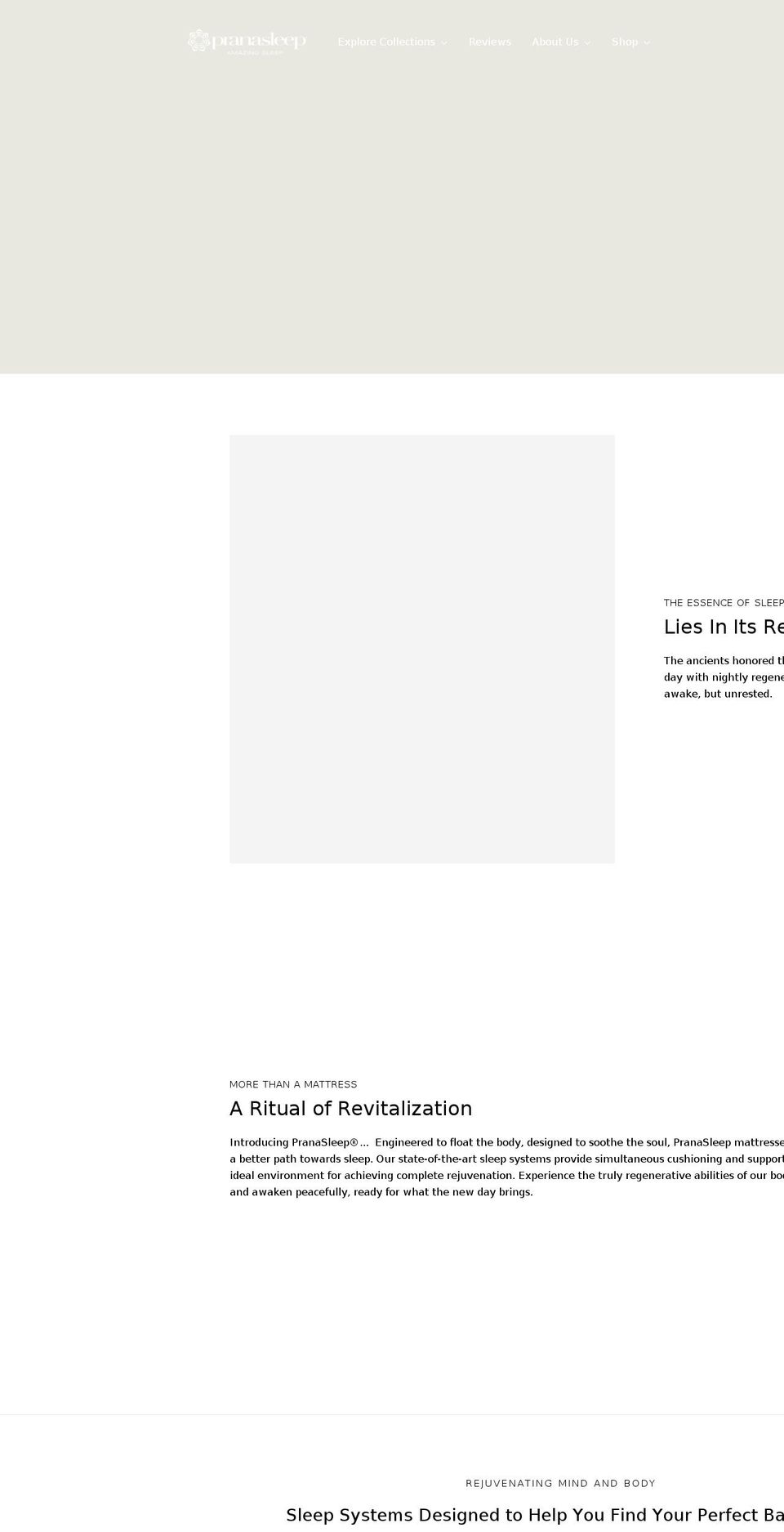pranasleep.com shopify website screenshot