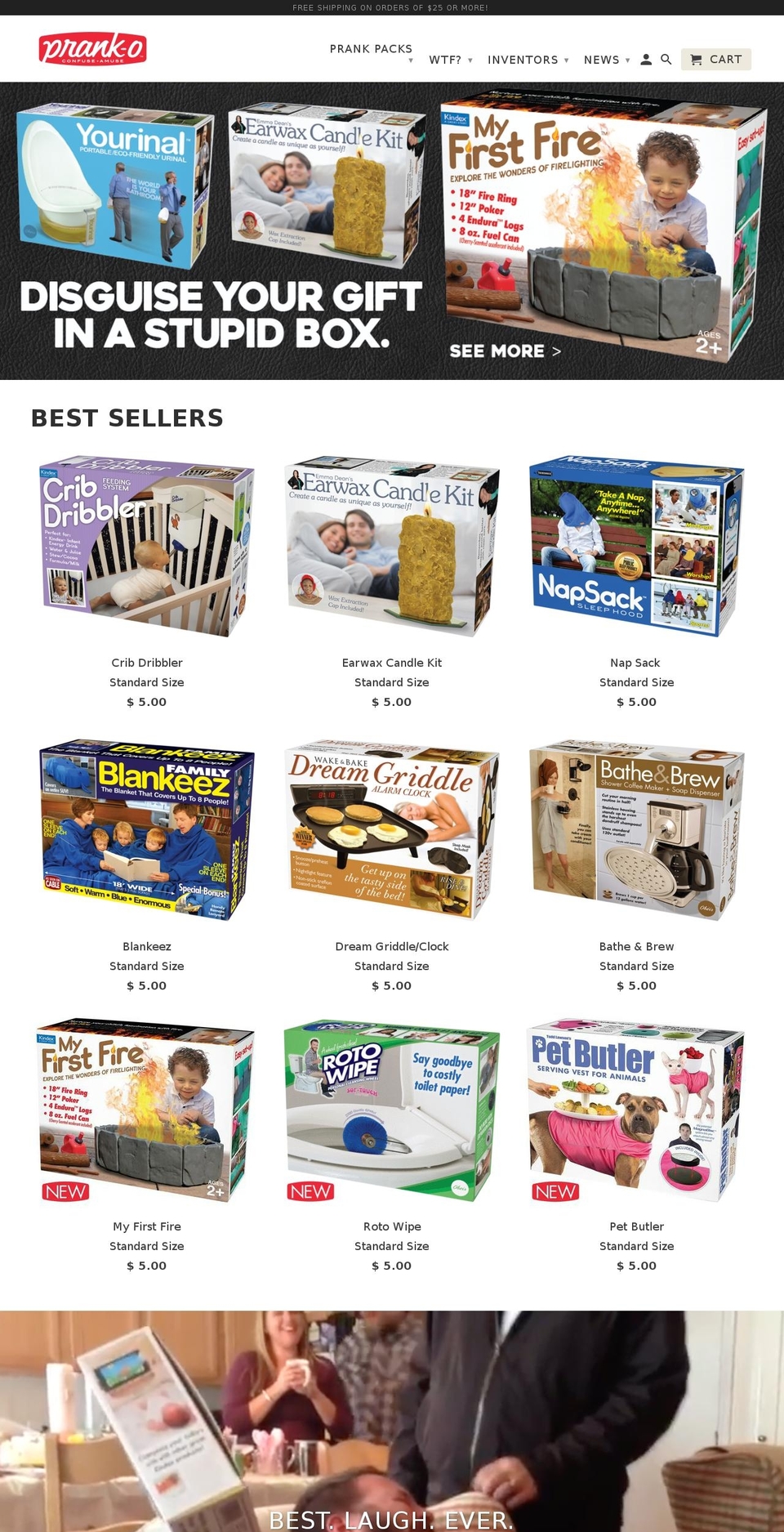 prank-o.com — Shopify storefront screenshot
