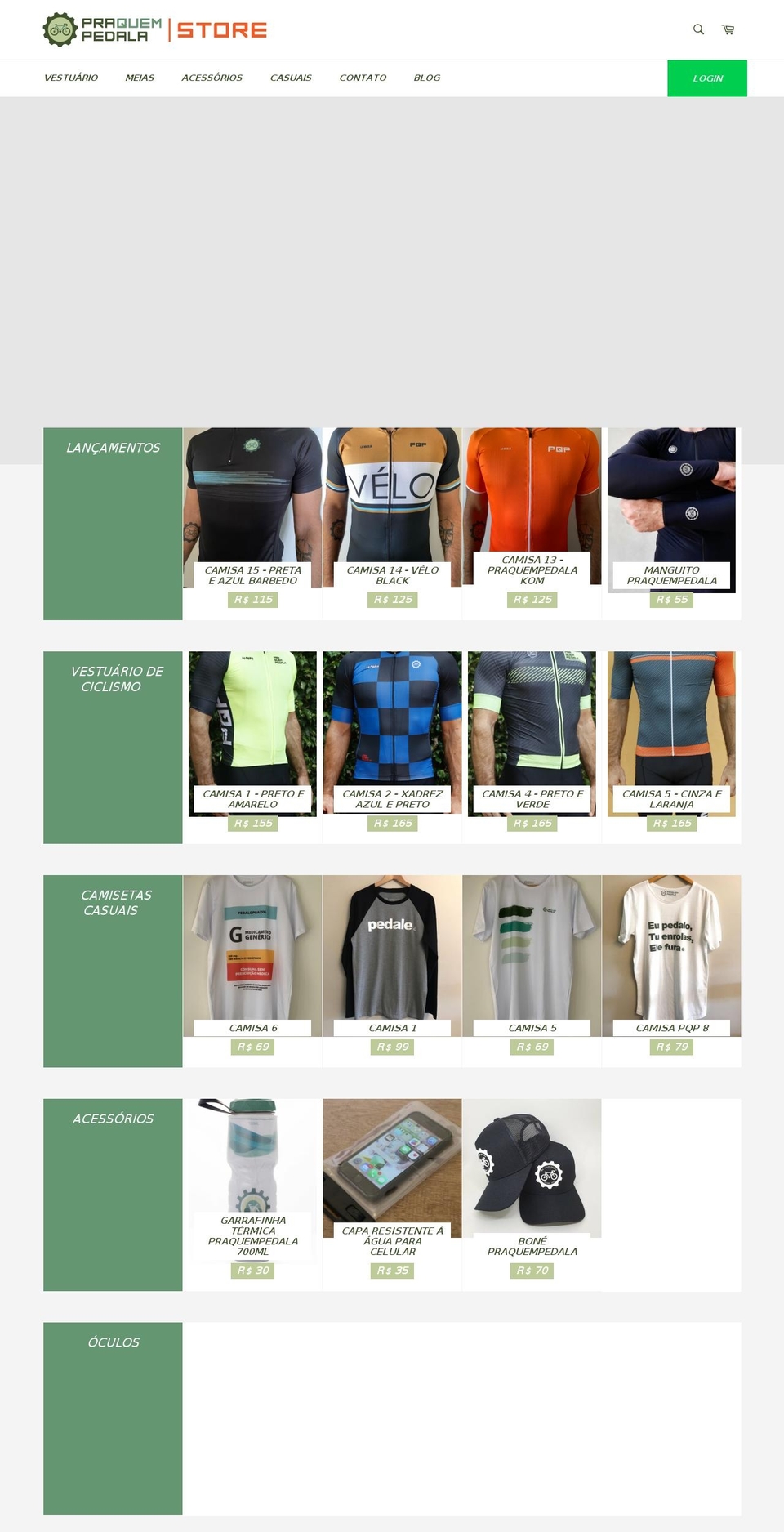 PQPStore Shopify theme site example praquempedalastore.com.br