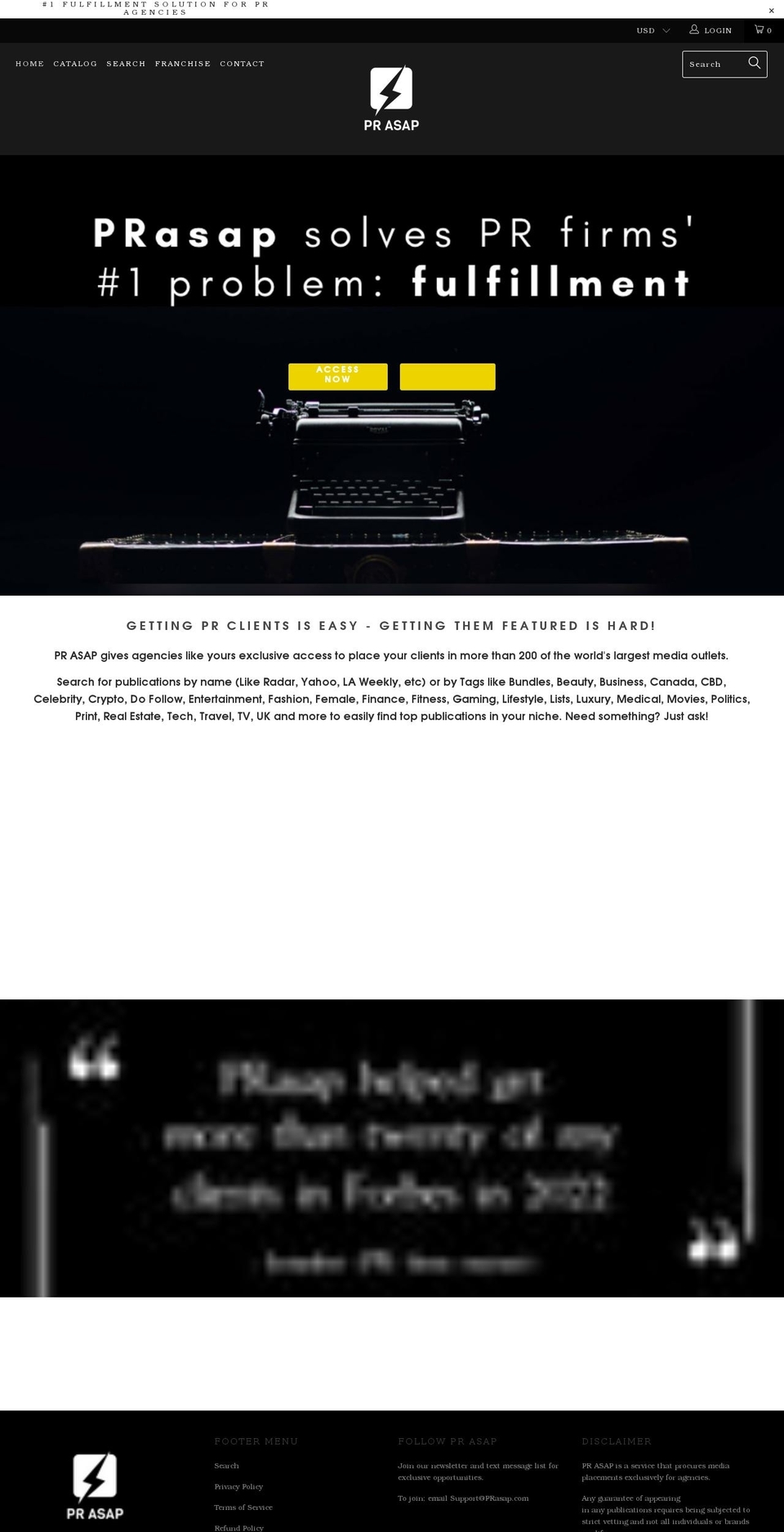 prasap.com shopify website screenshot